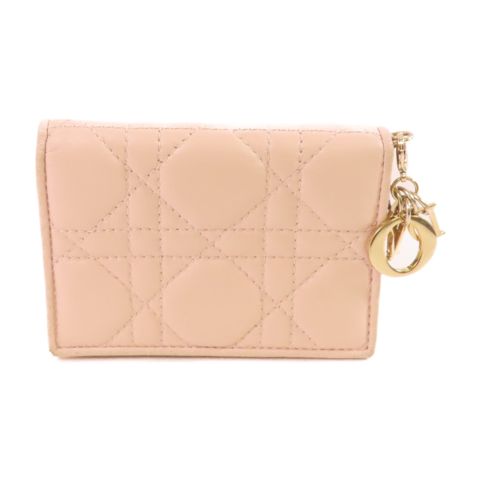 Dior 牛皮皮革Card Case金扣卡套裸色