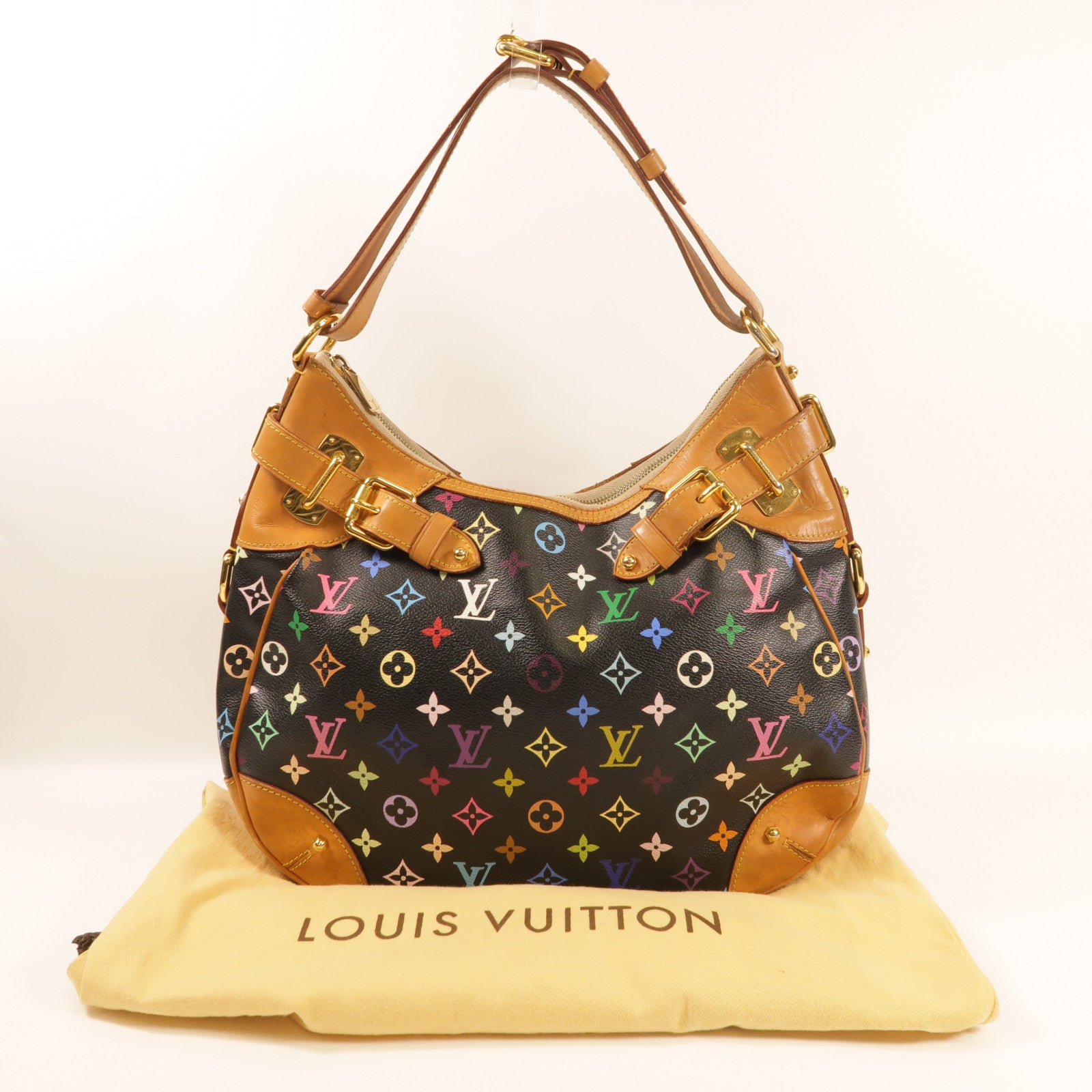 LOUIS VUITTON Monogram Multicolore Greta金扣肩背袋