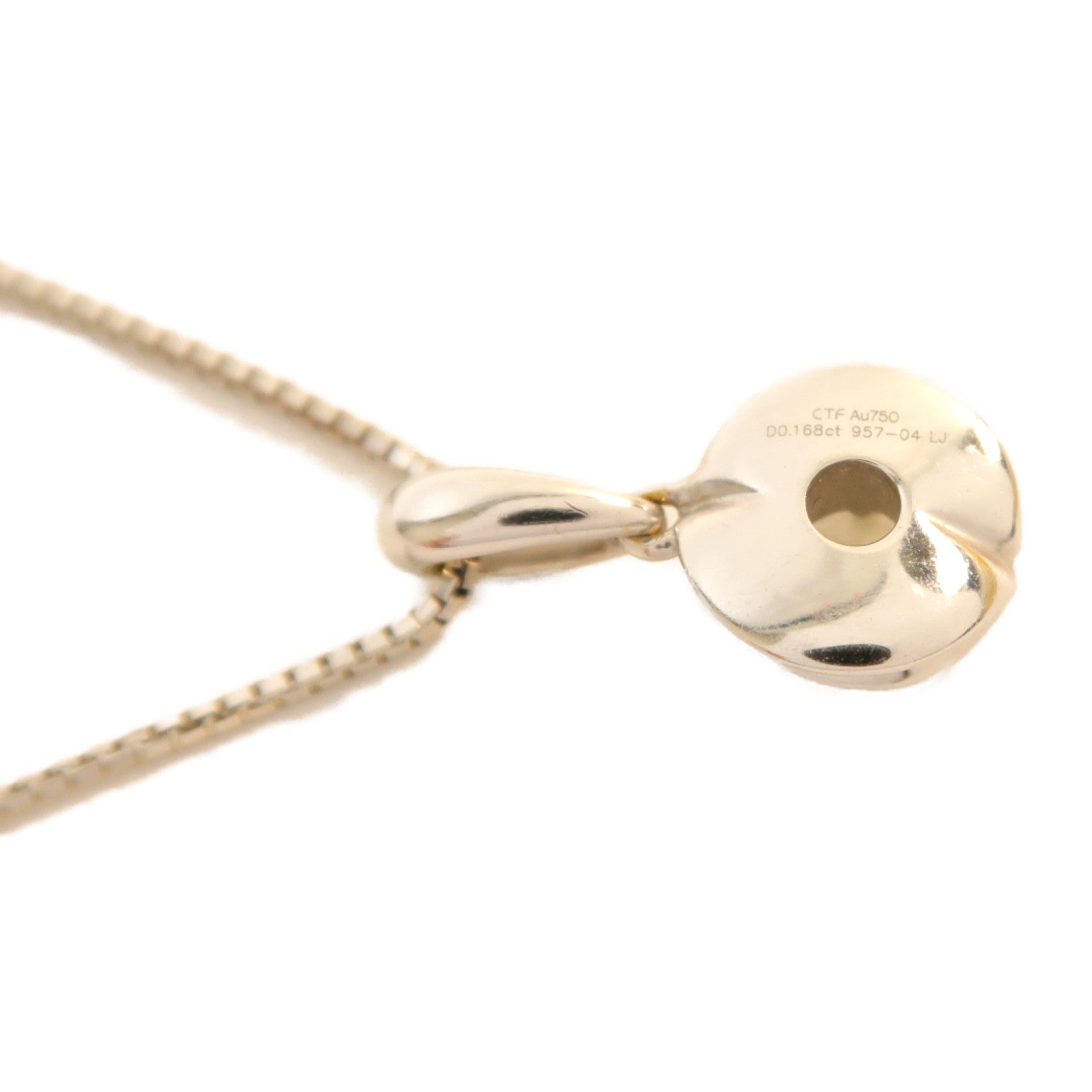 JEWELRY **【激減優惠】18K白金Diamond Necklace 0.168ct鑽石項鍊銀色