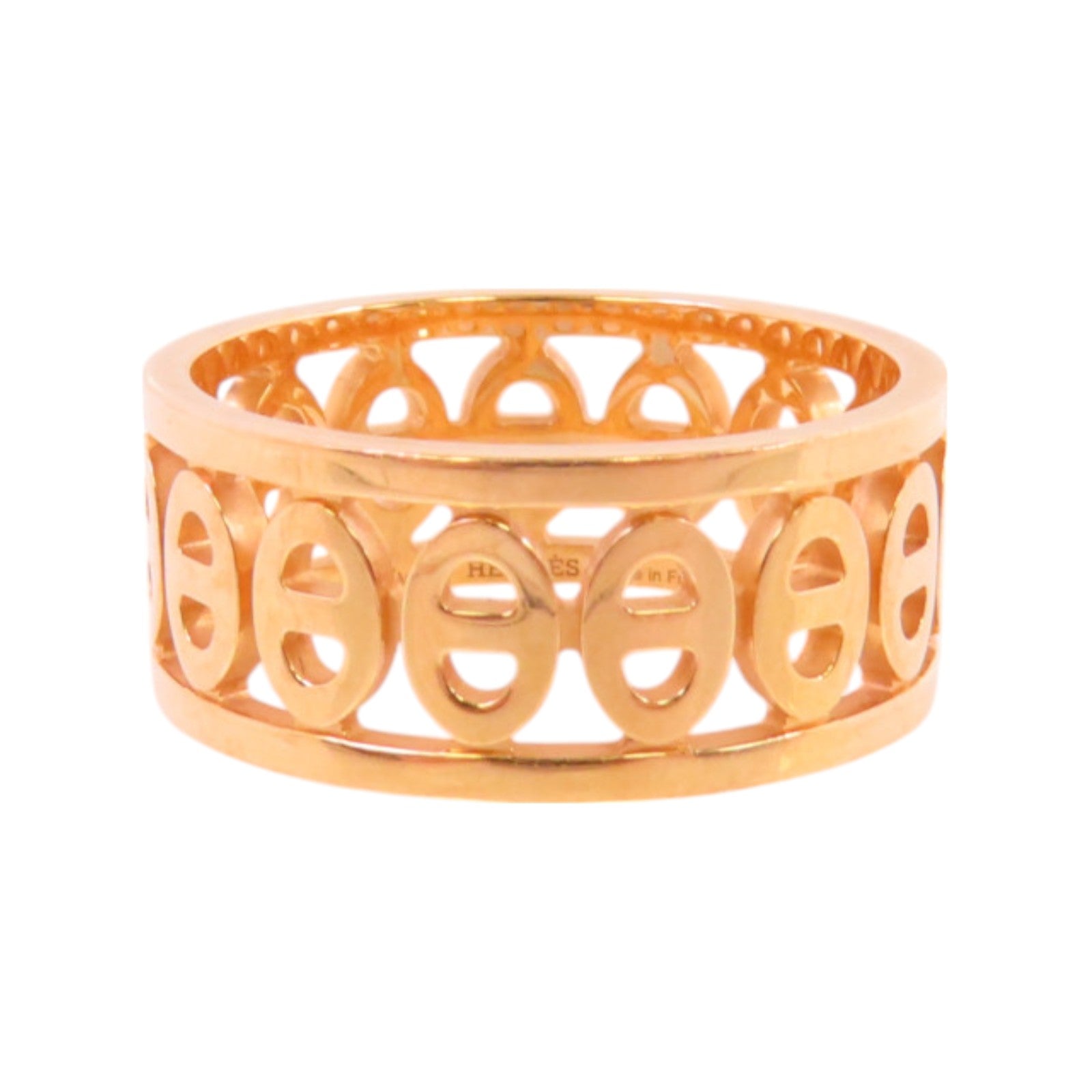 HERMES 18K玫瑰金Pink Gold Ring戒指#52/US#6