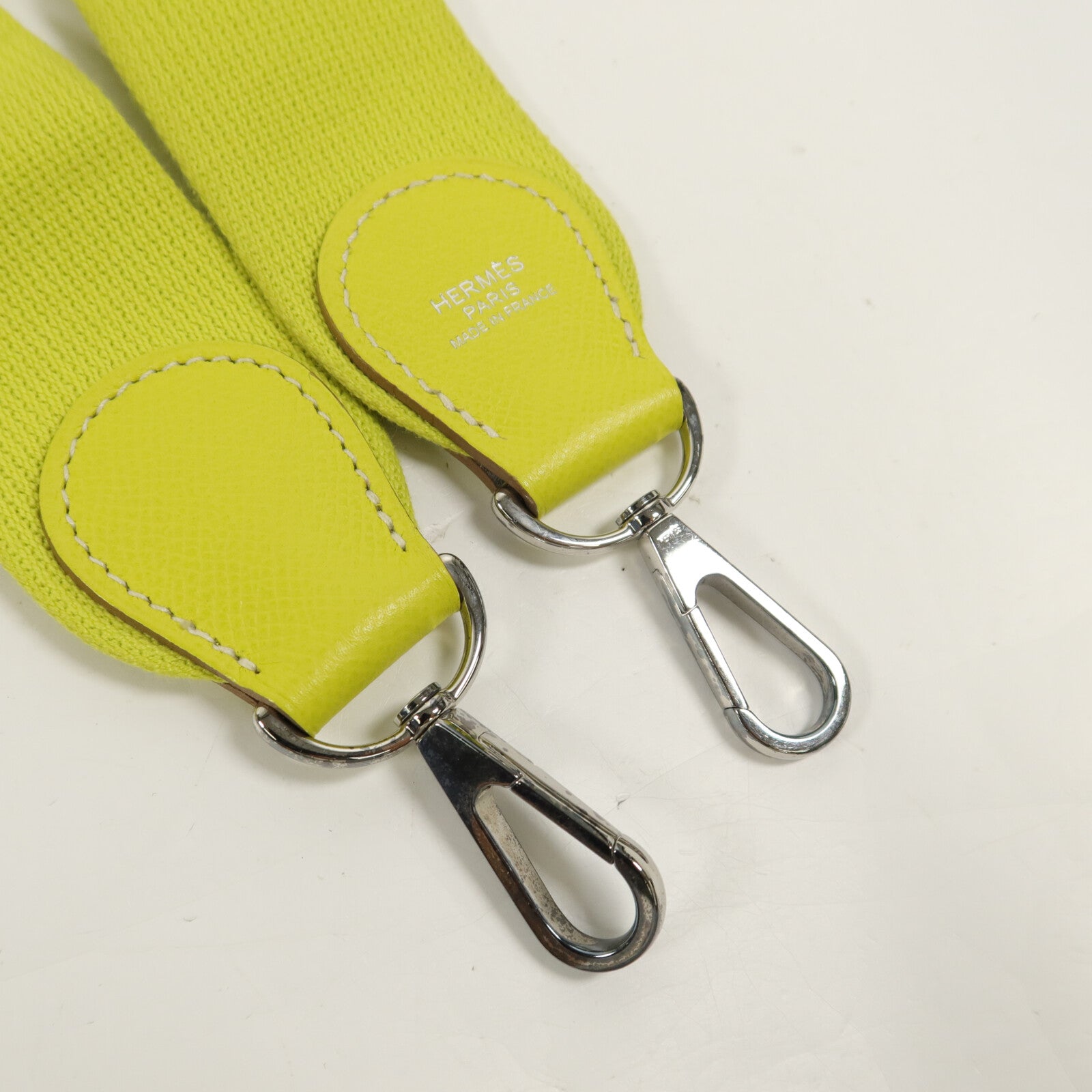 HERMES Epsom皮革Evelyne GM肩背袋Lime