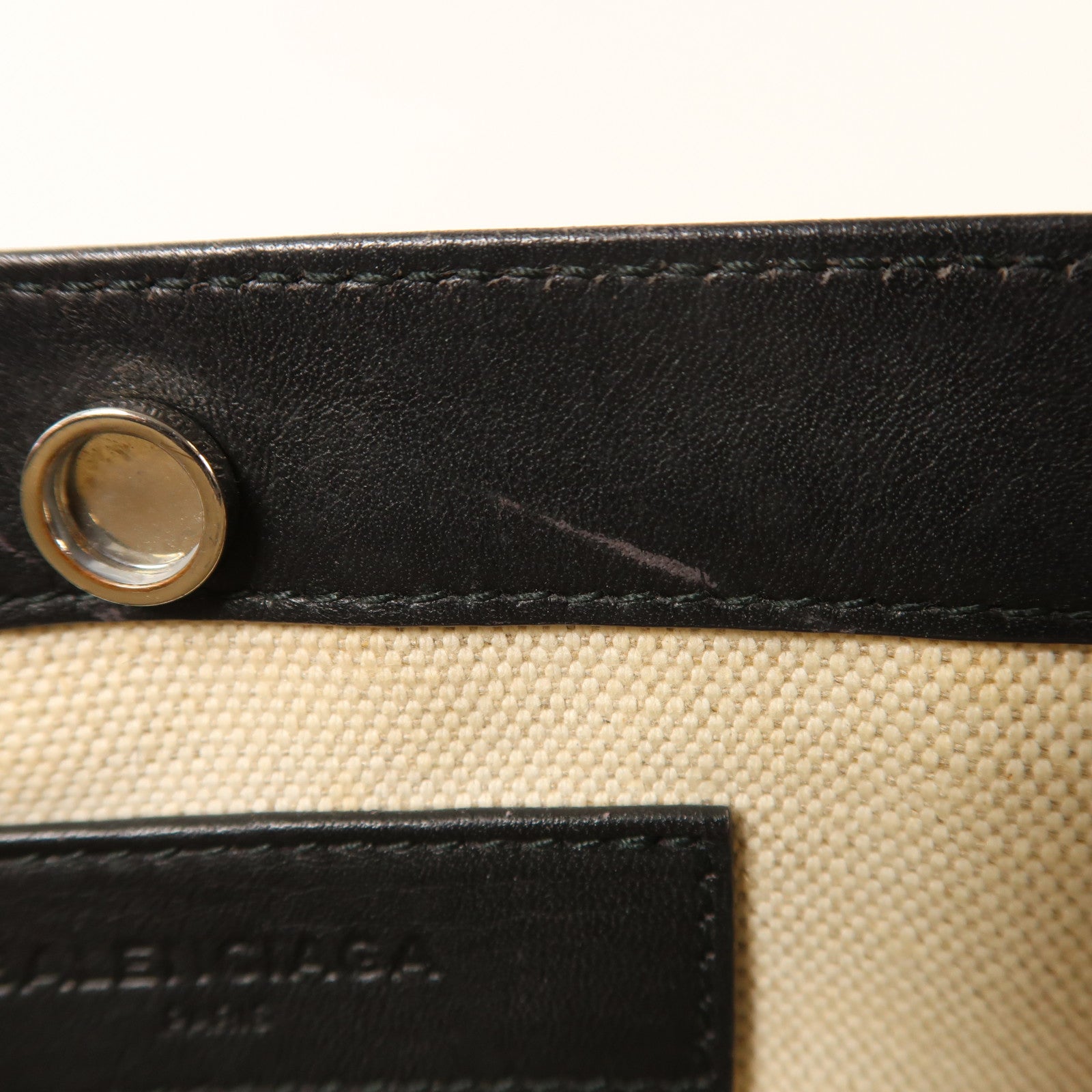 BALENCIAGA 帆布Navy Pochette銀扣肩背袋