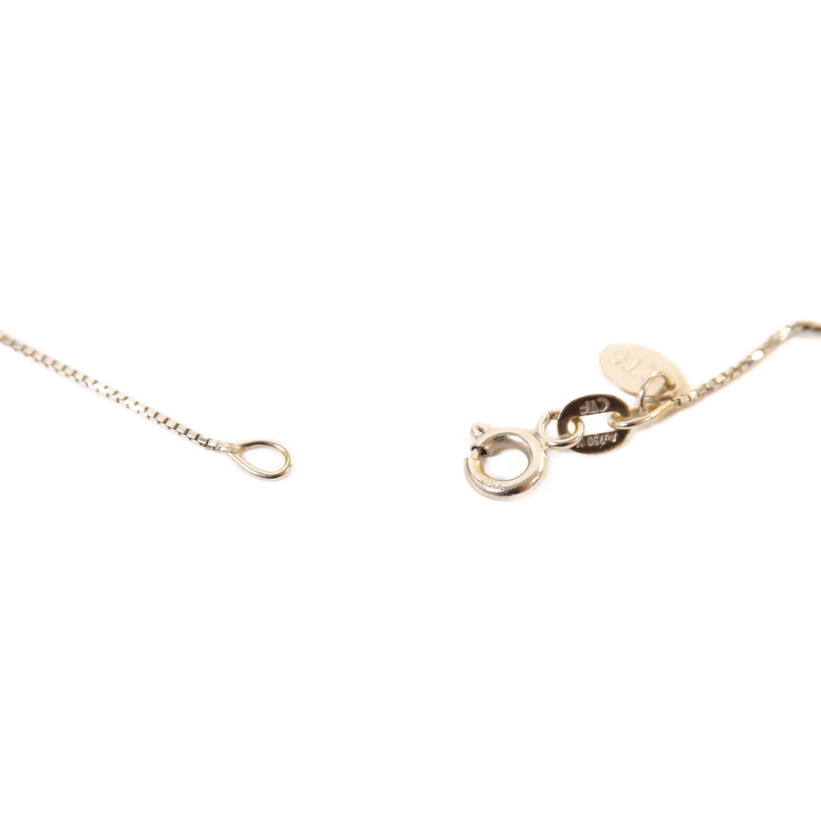 JEWELRY **【激減優惠】18K白金Diamond Necklace 0.168ct鑽石項鍊銀色
