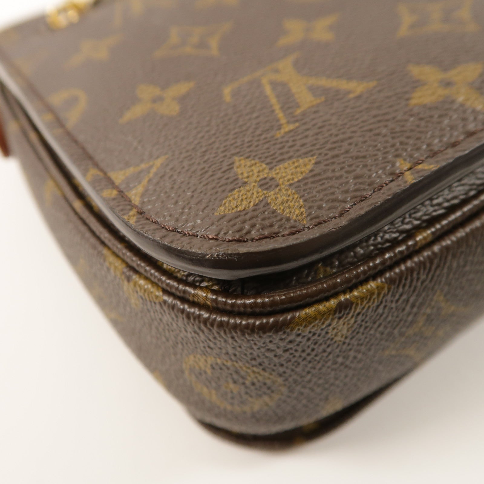 LOUIS VUITTON Monogram Pochette Metis金扣手挽肩背兩用袋棕色