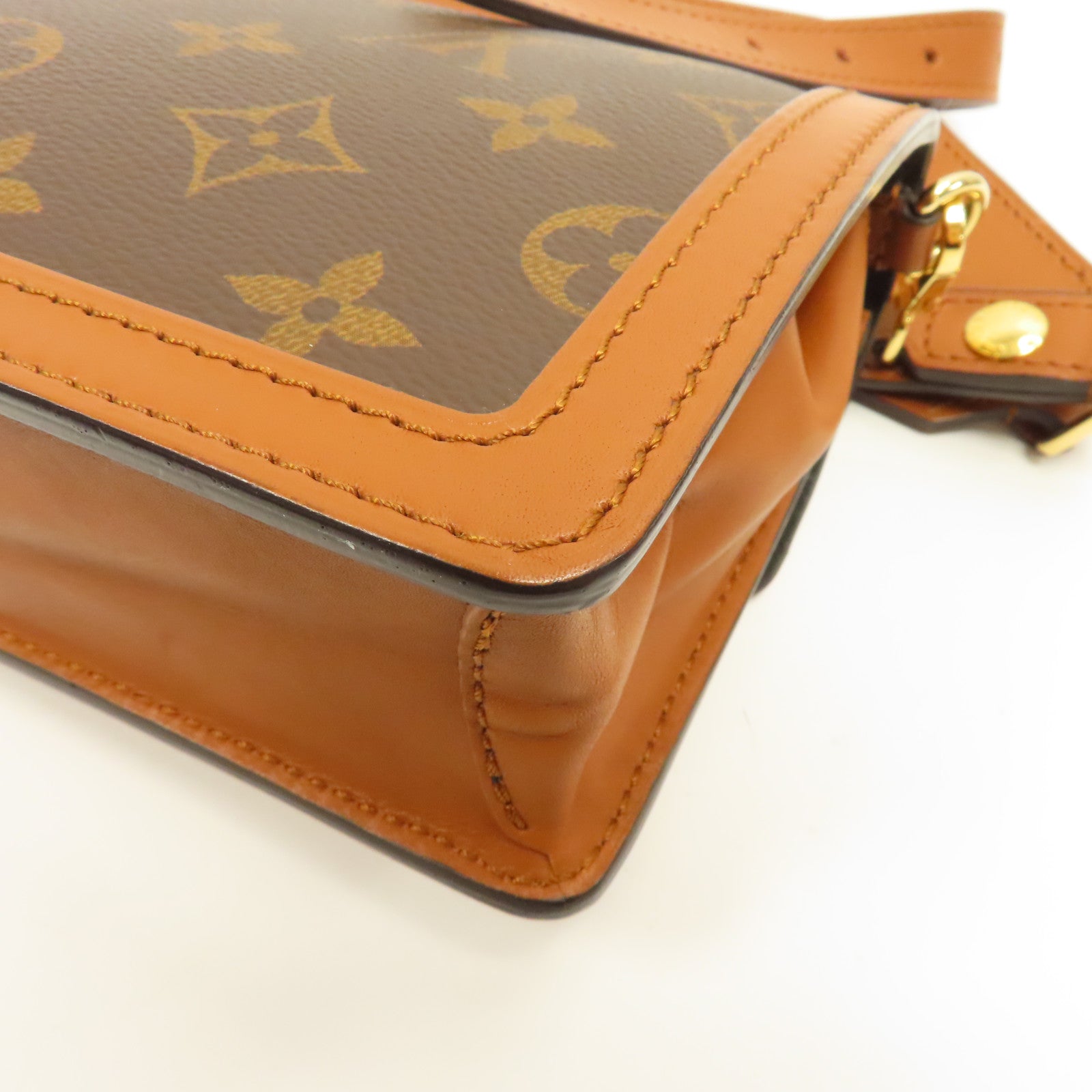 LOUIS VUITTON 【激減優惠】Monogram Dauphine金扣肩背袋啡色