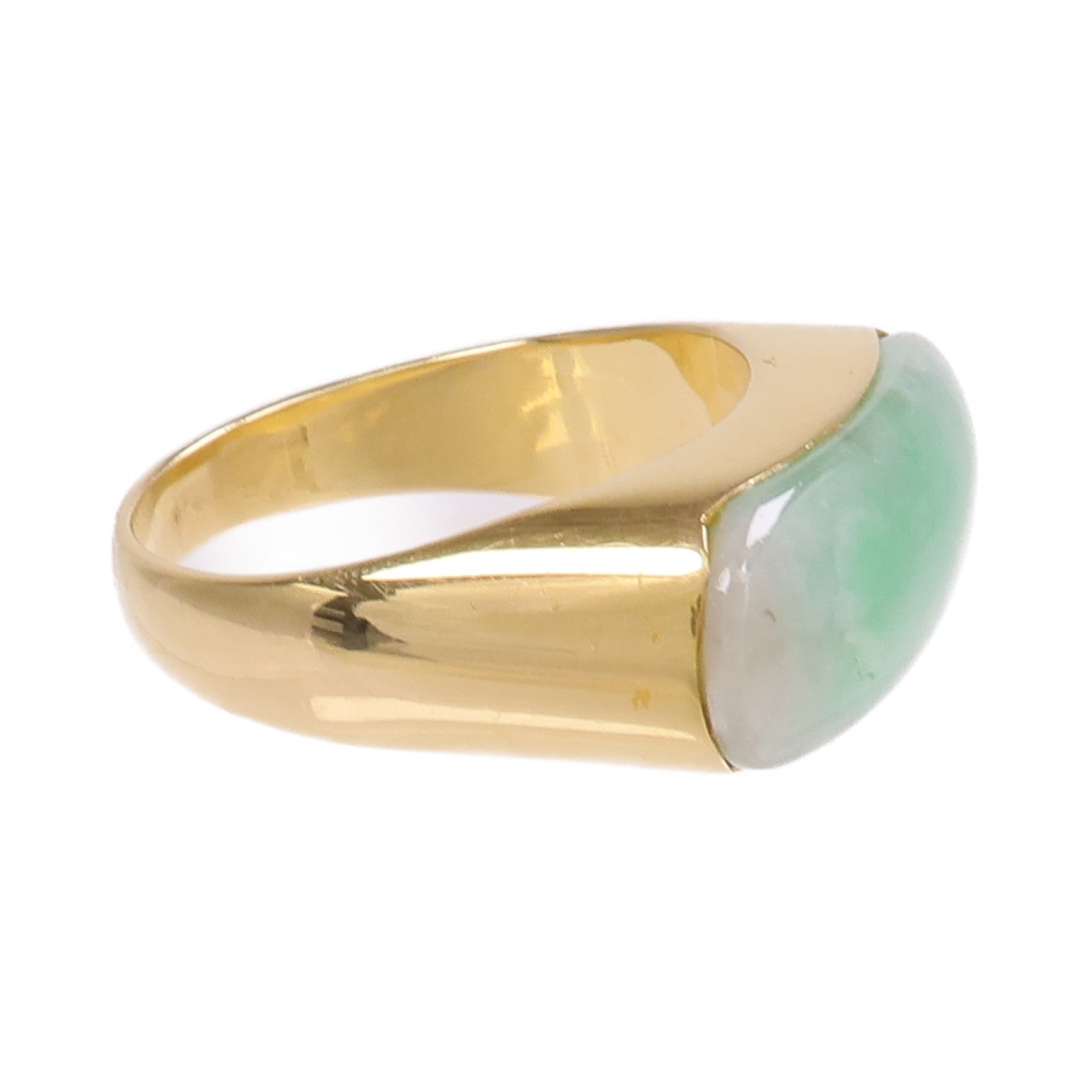 JEWELRY 18K黃金Jade Ring翡翠戒指US#8