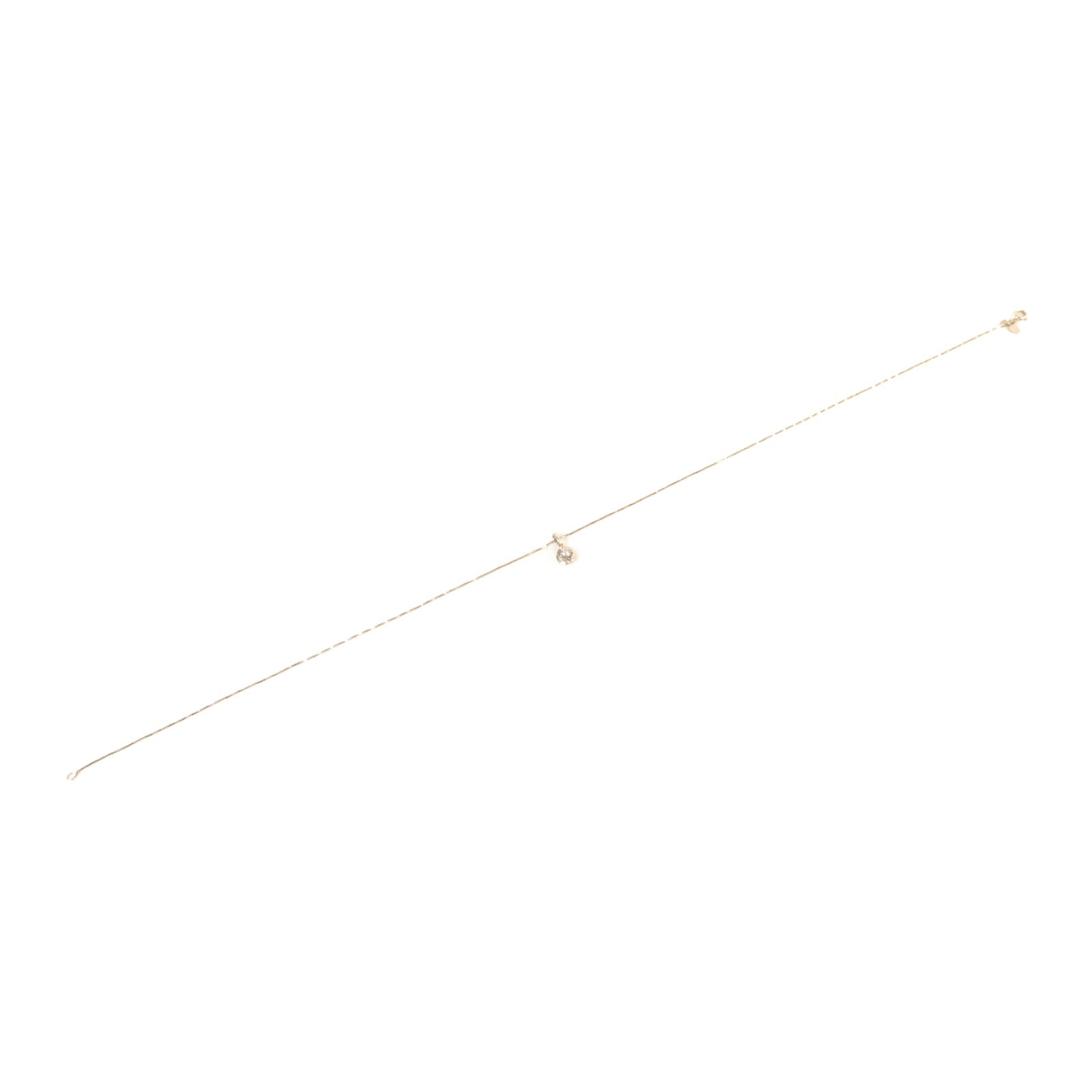 JEWELRY **【激減優惠】18K白金Diamond Necklace 0.168ct鑽石項鍊銀色