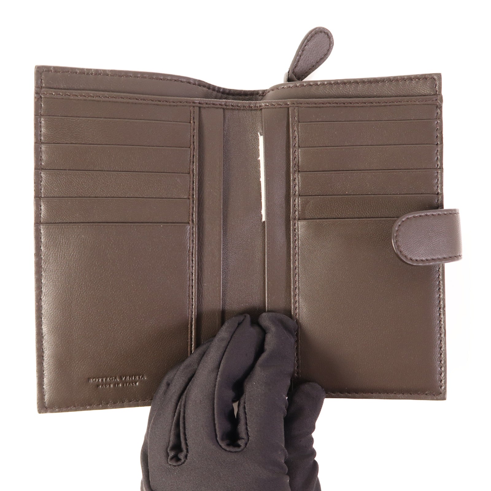 BOTTEGA VENETA 牛皮皮革Wallet銀扣錢包