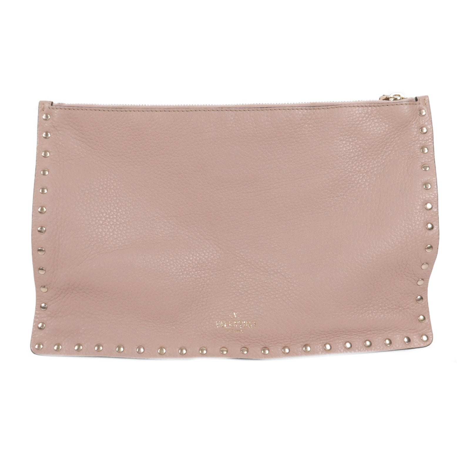 Valentino 牛皮皮革Clutch金扣手拿包