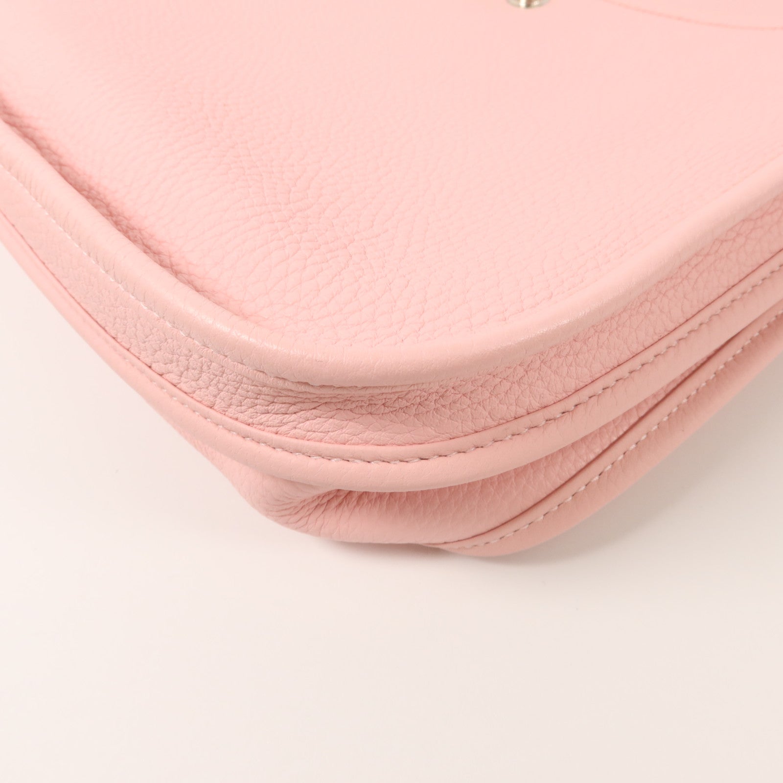 HERMES Clemence皮革Evelyne PM肩背袋Rose Sakura