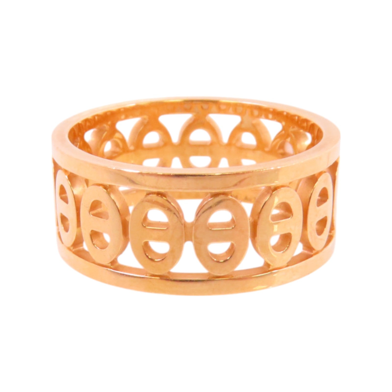 HERMES 18K玫瑰金Pink Gold Ring戒指#52/US#6