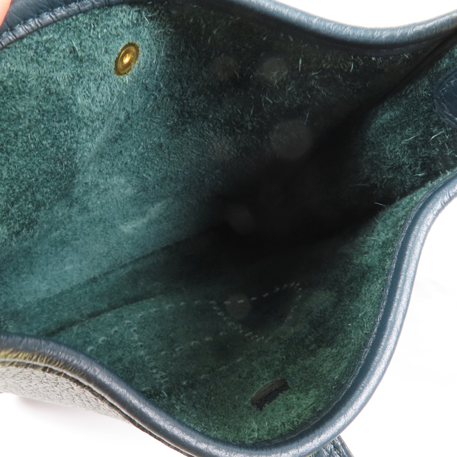 HERMES Clemence皮革Evelyne TPM金扣肩背袋60 Vert cypres