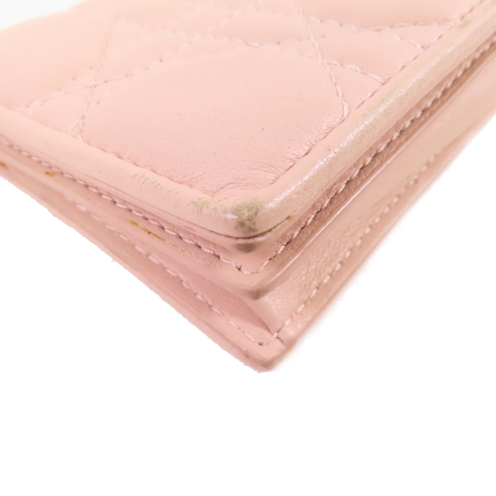 Dior 牛皮皮革Card Case金扣卡套裸色