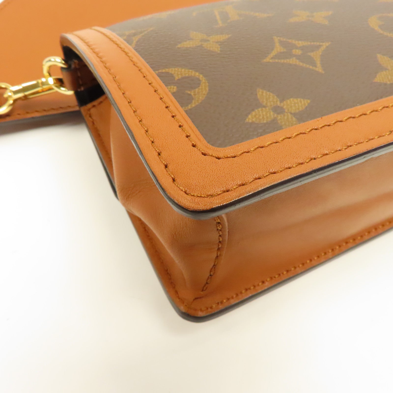 LOUIS VUITTON 【激減優惠】Monogram Dauphine金扣肩背袋啡色