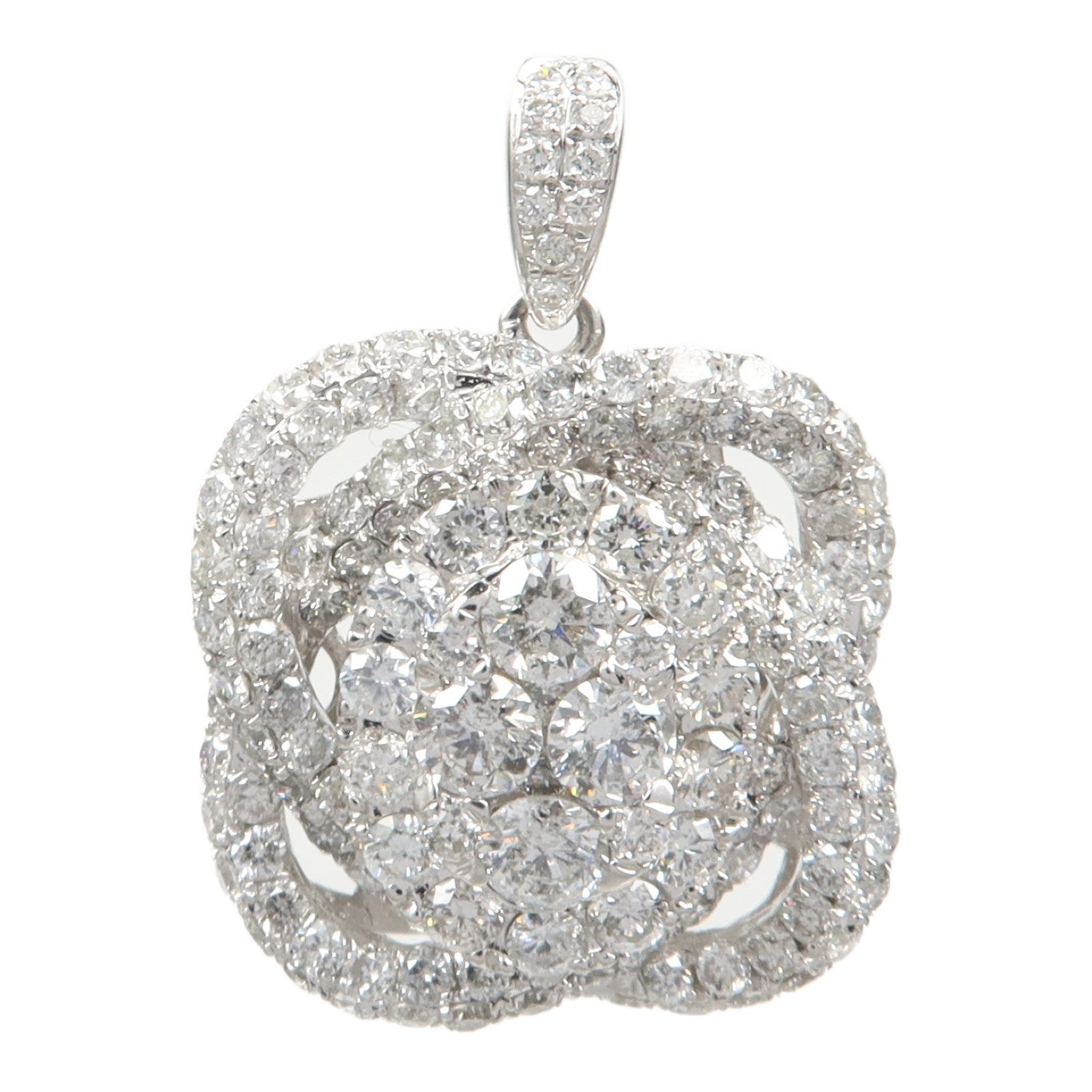 JEWELRY 18K白金Diamond Pendant Top鑽石吊墜