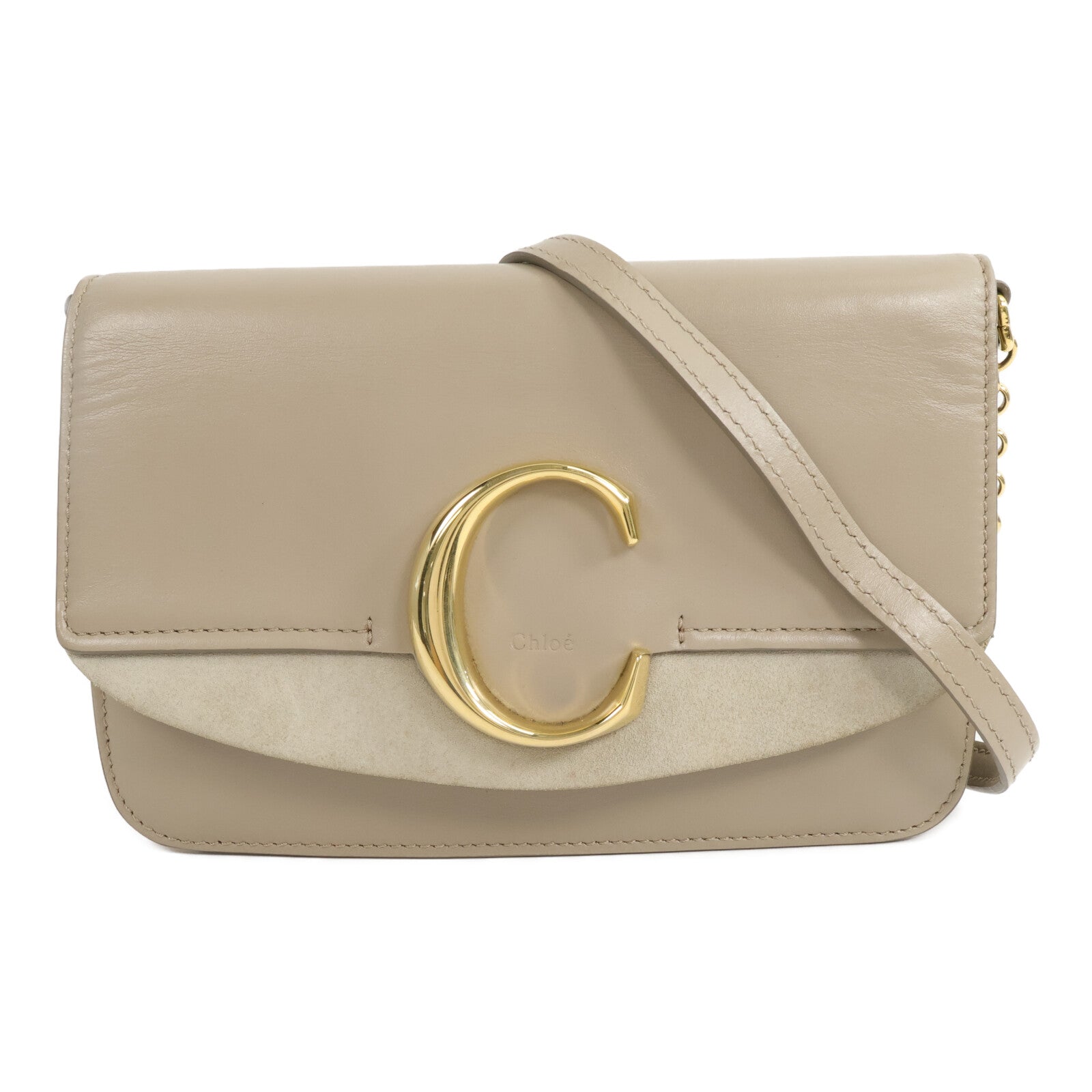 Chloe 牛皮皮革C Chain Bag鏈帶肩背袋