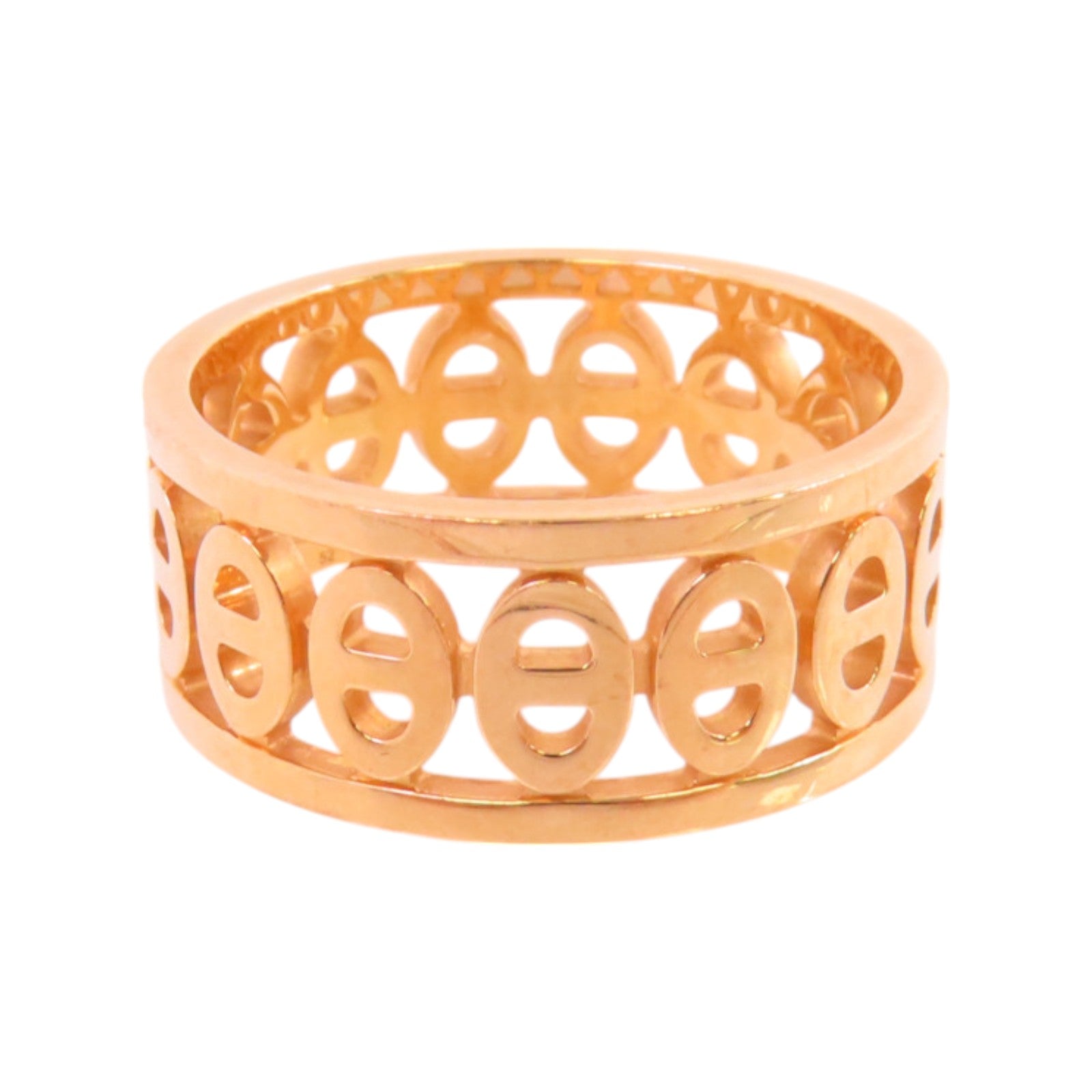 HERMES 18K玫瑰金Pink Gold Ring戒指#52/US#6