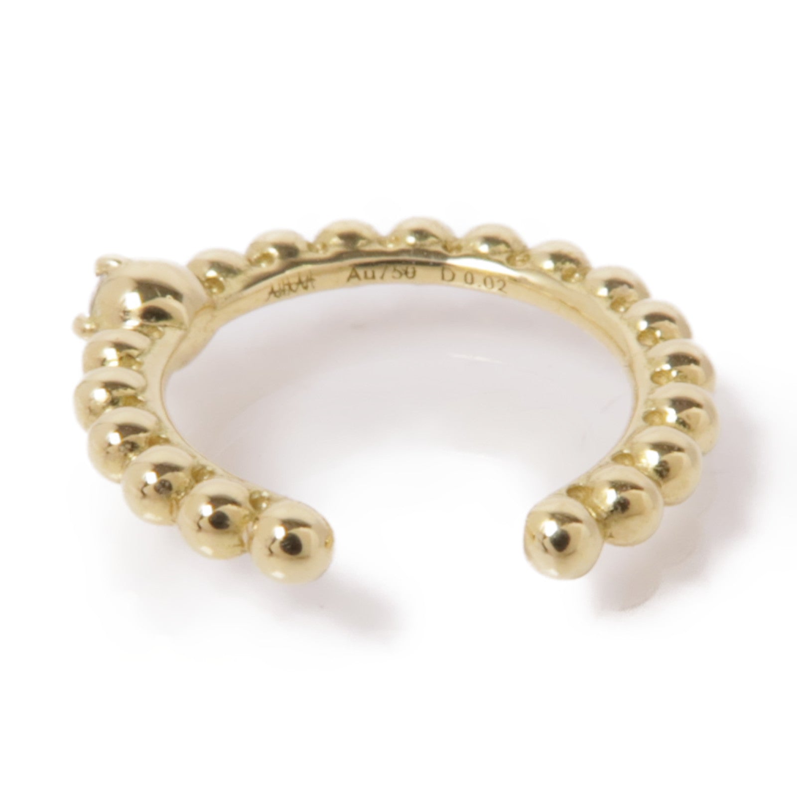 JEWELRY 18K黃金Single Diamond Ear Cuff鑽石耳環