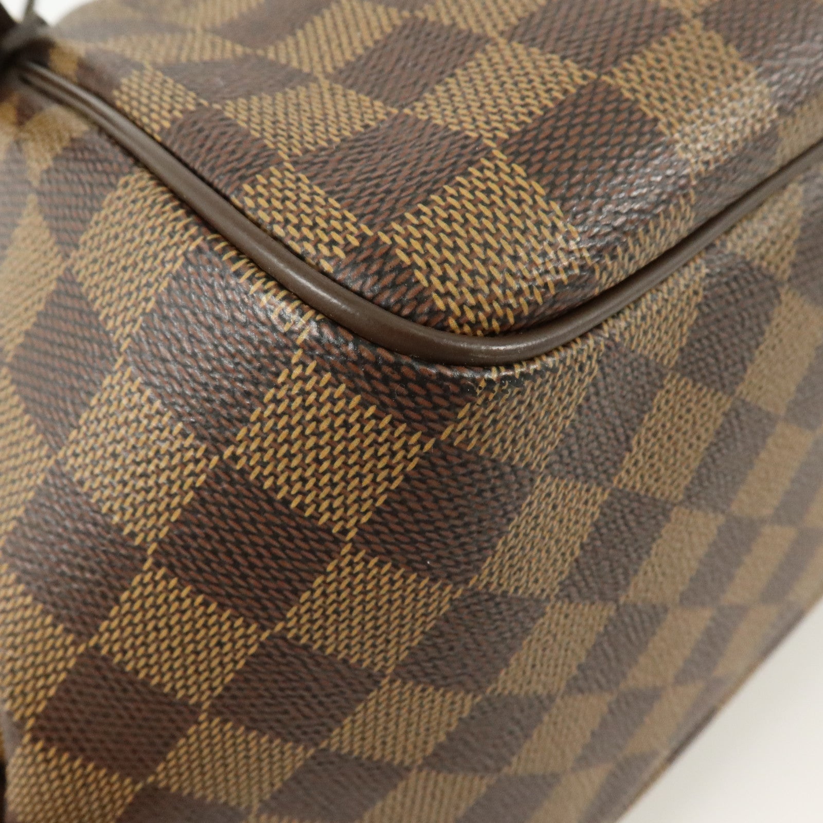 LOUIS VUITTON Damier Belem PM金扣手挽袋
