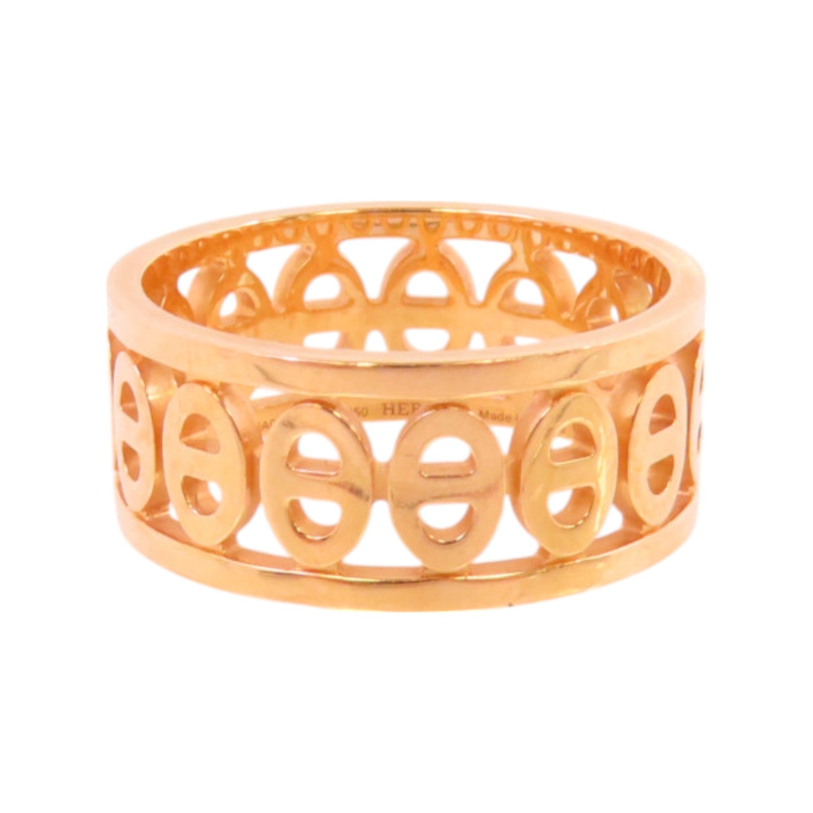 HERMES 18K玫瑰金Pink Gold Ring戒指#52/US#6