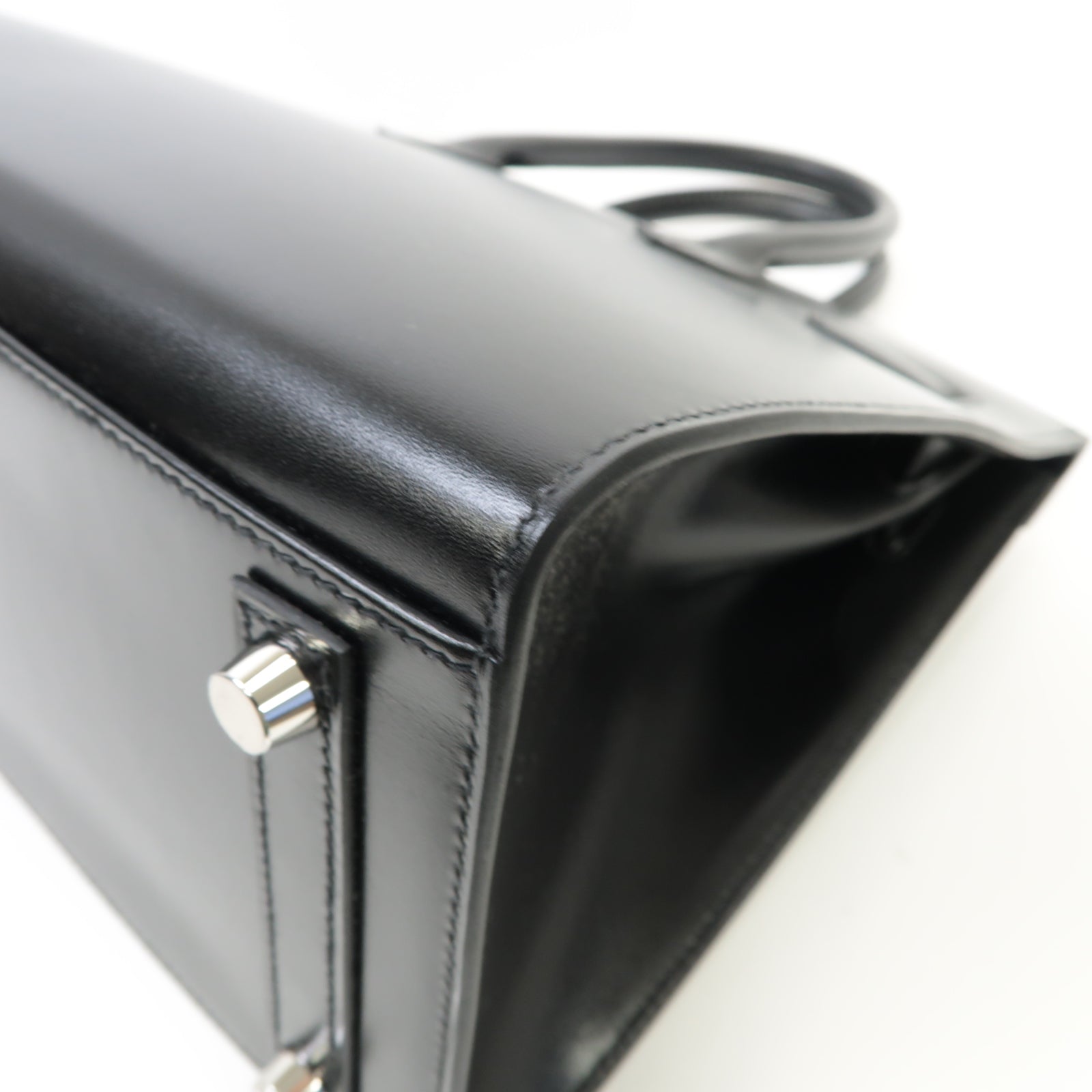 HERMES 【激減優惠】Box Calf皮革Birkin 30銀扣手挽袋黒色