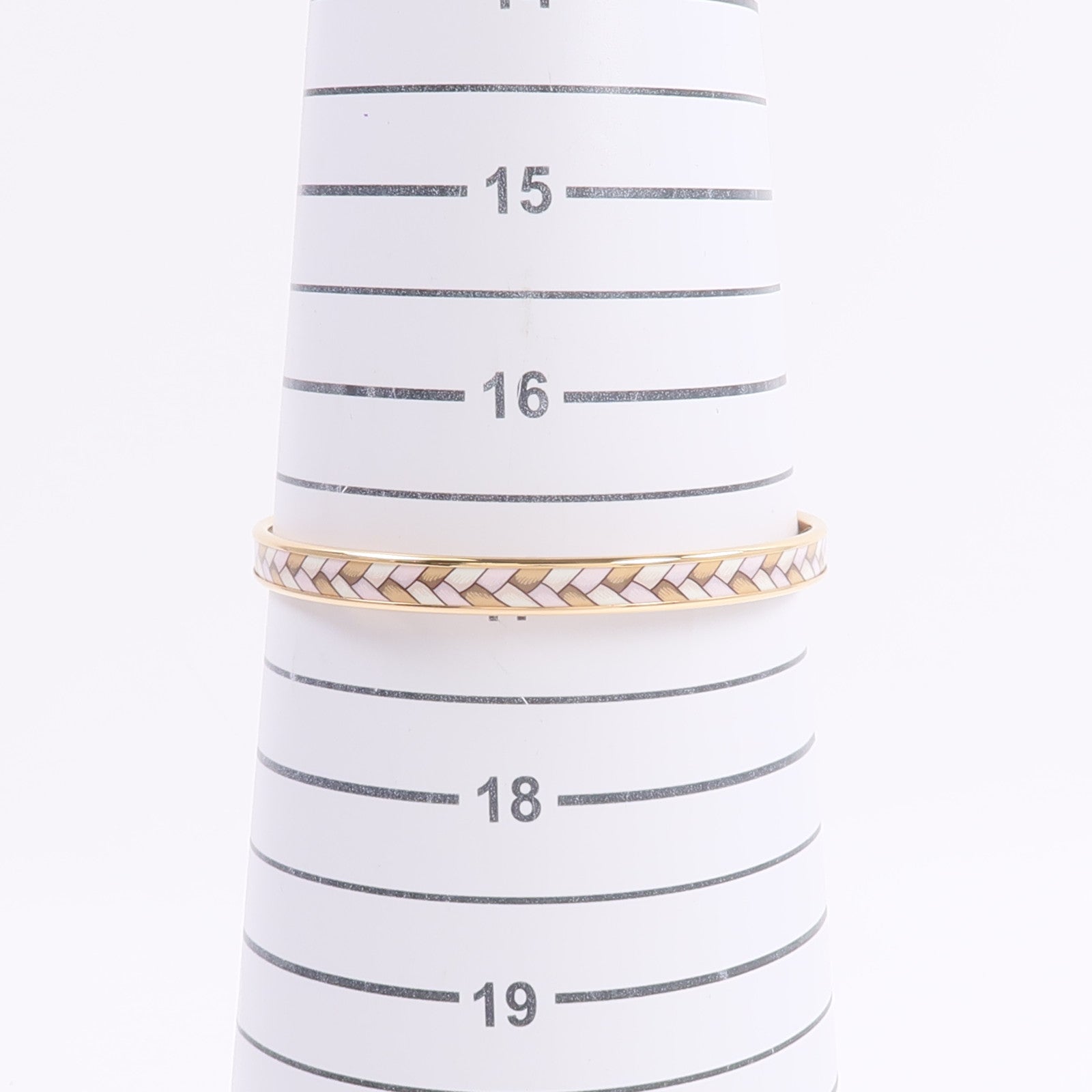 HERMES 金屬/琺瑯Tresse de Coeur Bangle手鐲Faubourg