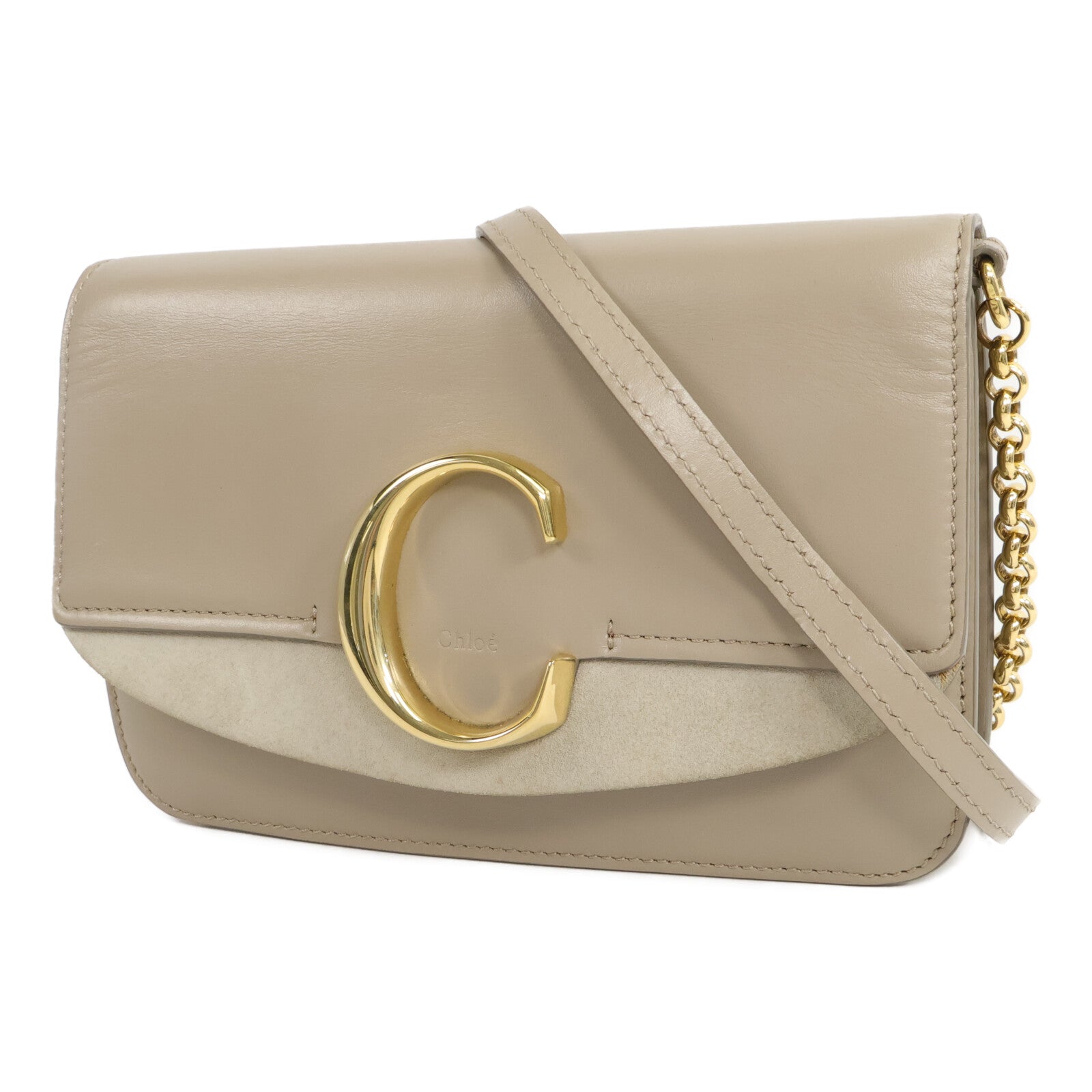 Chloe 牛皮皮革C Chain Bag鏈帶肩背袋