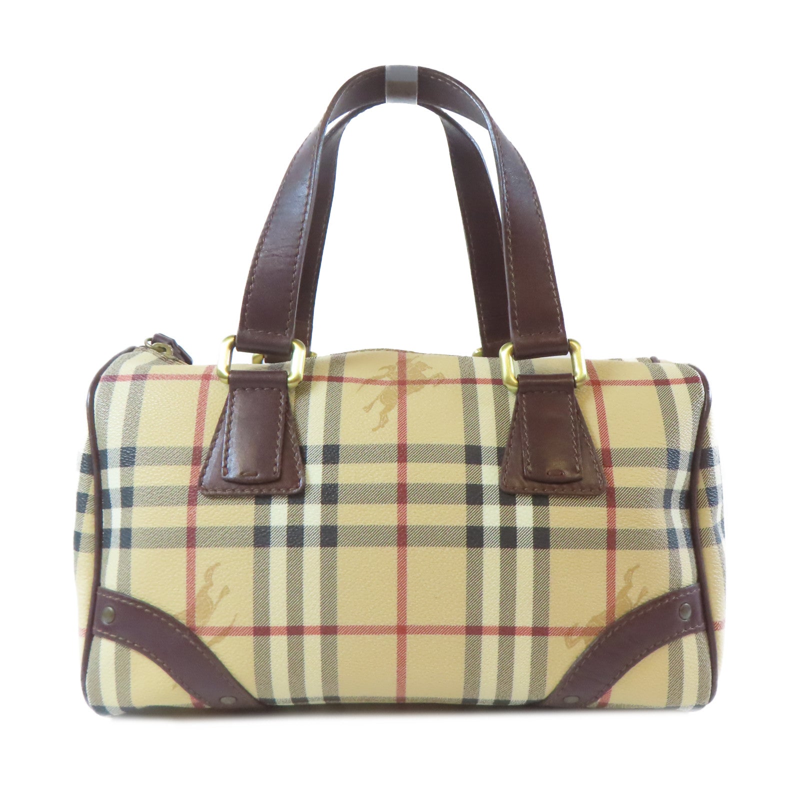 BURBERRY 塗層帆布Hand Bag金扣手挽袋米色