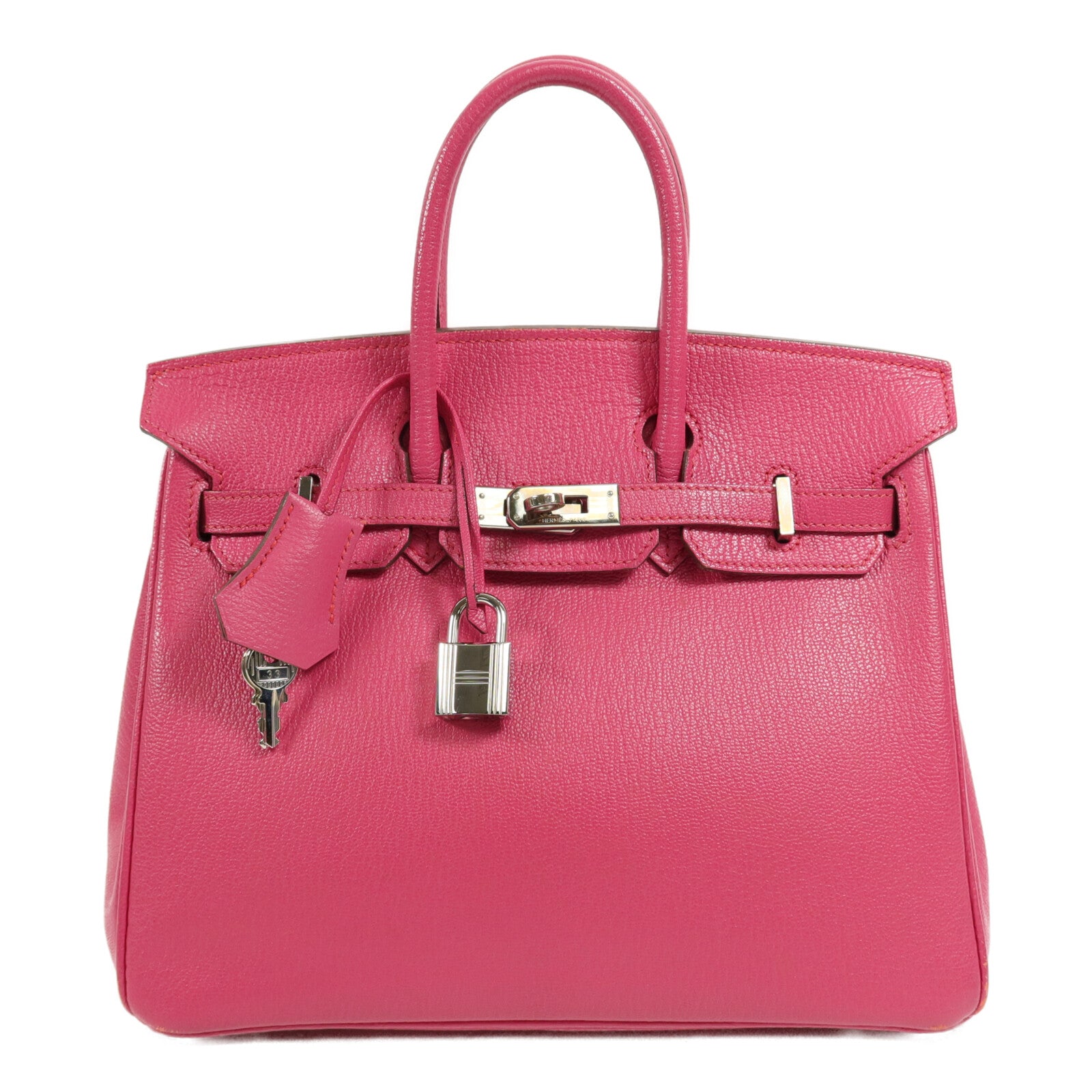 HERMES Chevre皮革Birkin 25手挽袋Rose Pourpre
