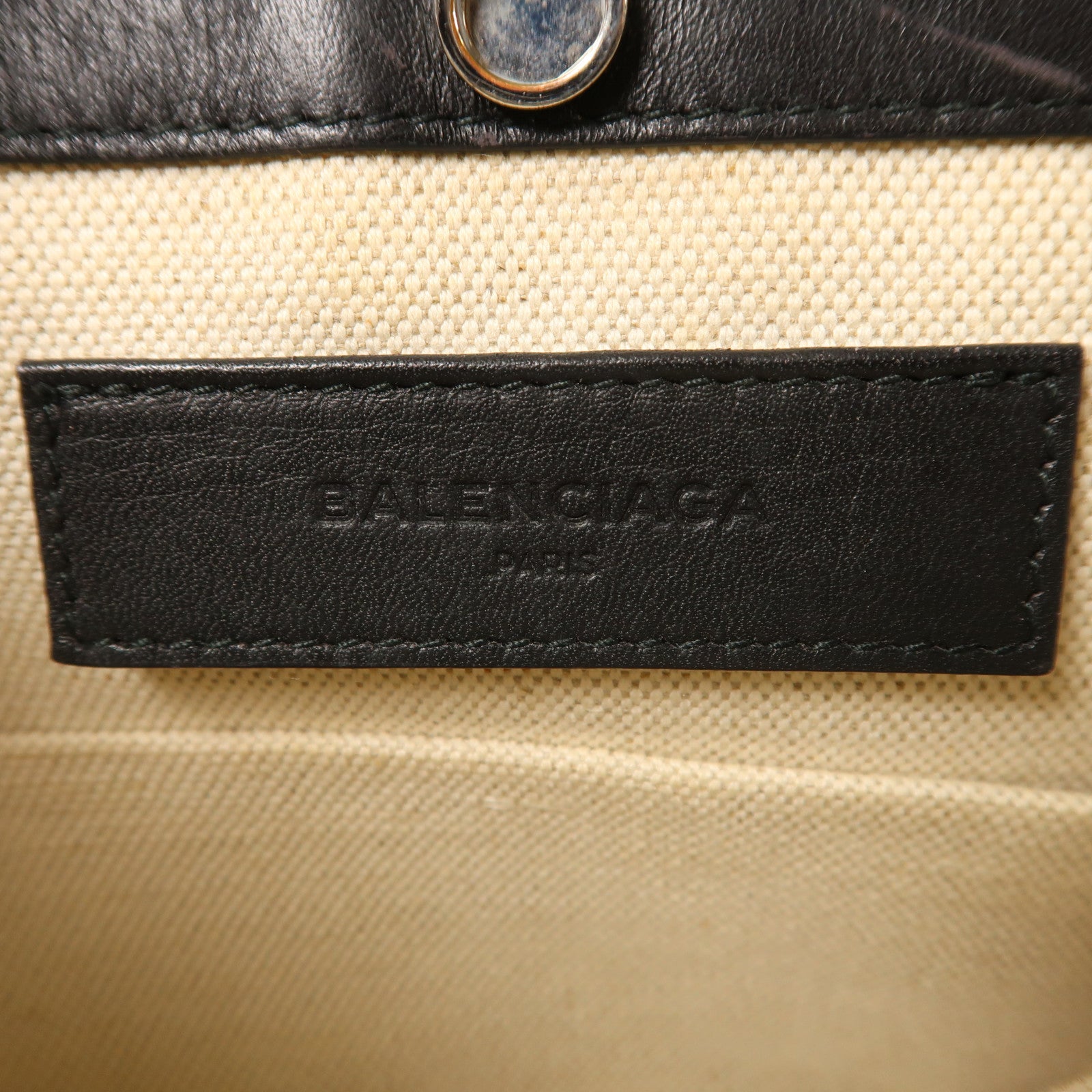 BALENCIAGA 帆布Navy Pochette銀扣肩背袋