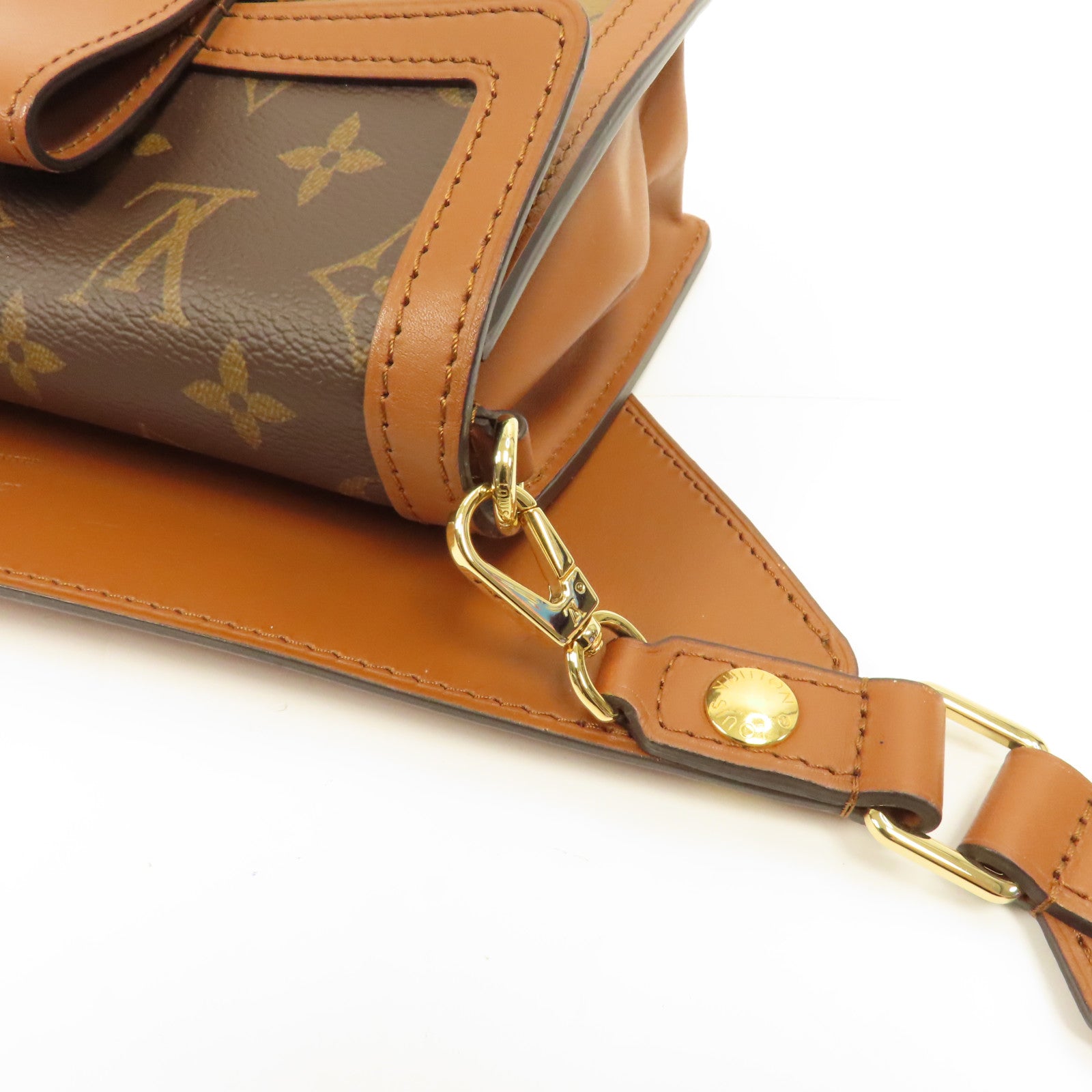 LOUIS VUITTON 【激減優惠】Monogram Dauphine金扣肩背袋啡色
