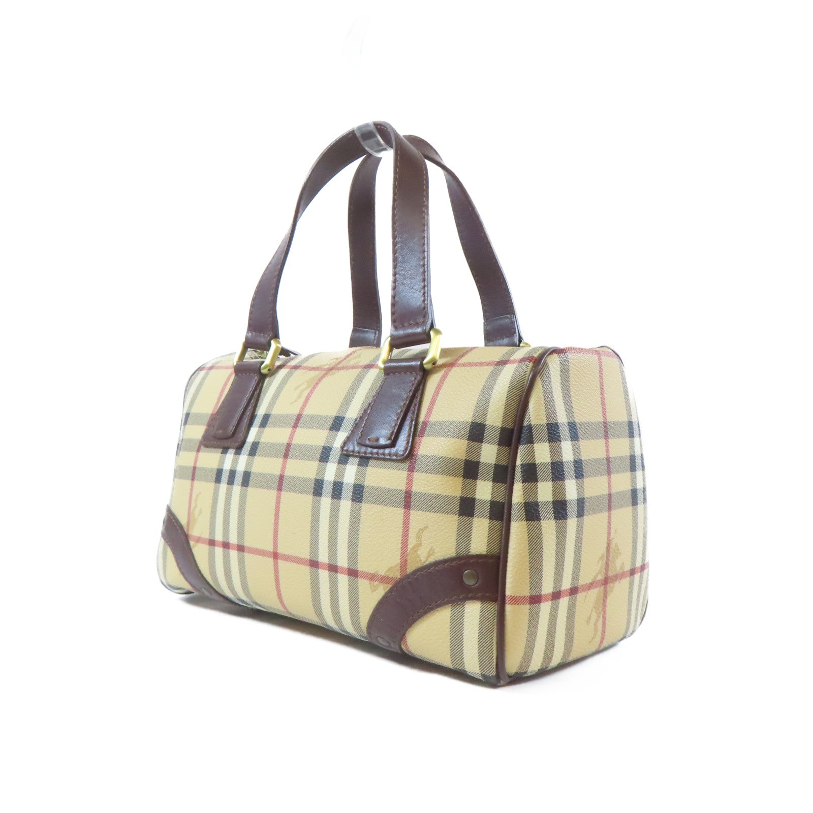BURBERRY 塗層帆布Hand Bag金扣手挽袋米色