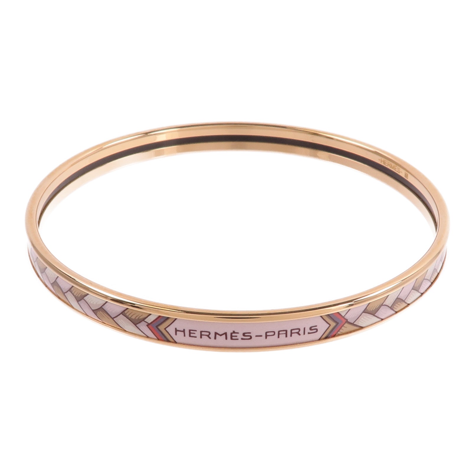 HERMES 金屬/琺瑯Tresse de Coeur Bangle手鐲Faubourg