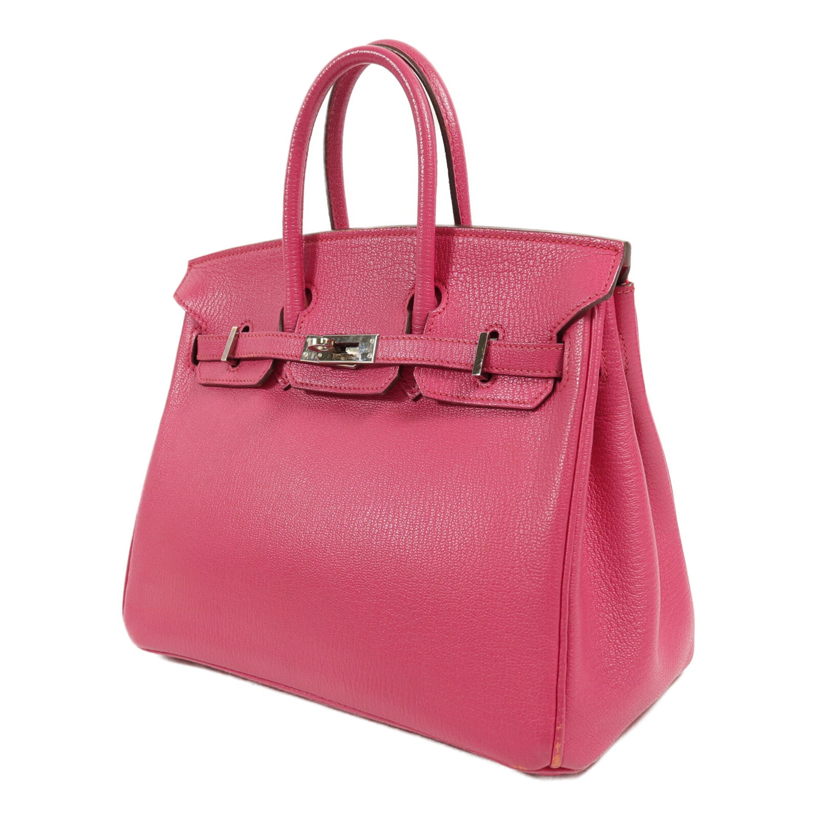 HERMES Chevre皮革Birkin 25手挽袋Rose Pourpre