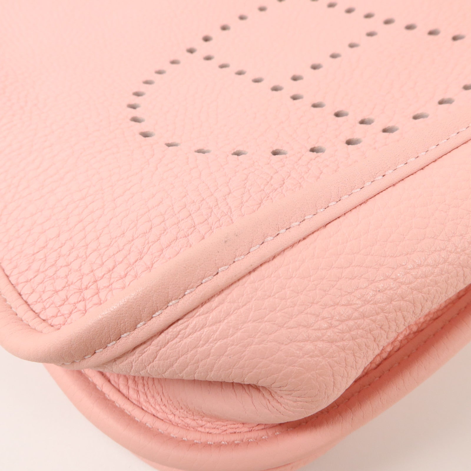 HERMES Clemence皮革Evelyne PM肩背袋Rose Sakura