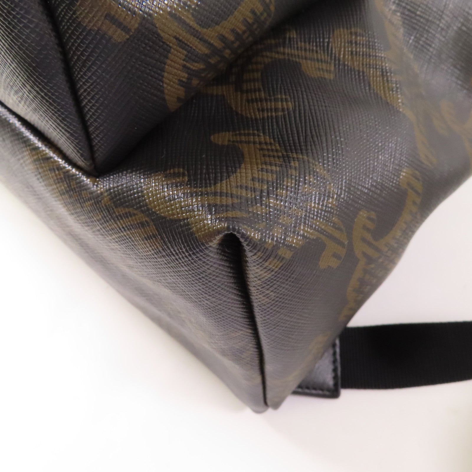 CELINE 【激減優惠】塗層帆布Triomphe Backpack銀扣背包