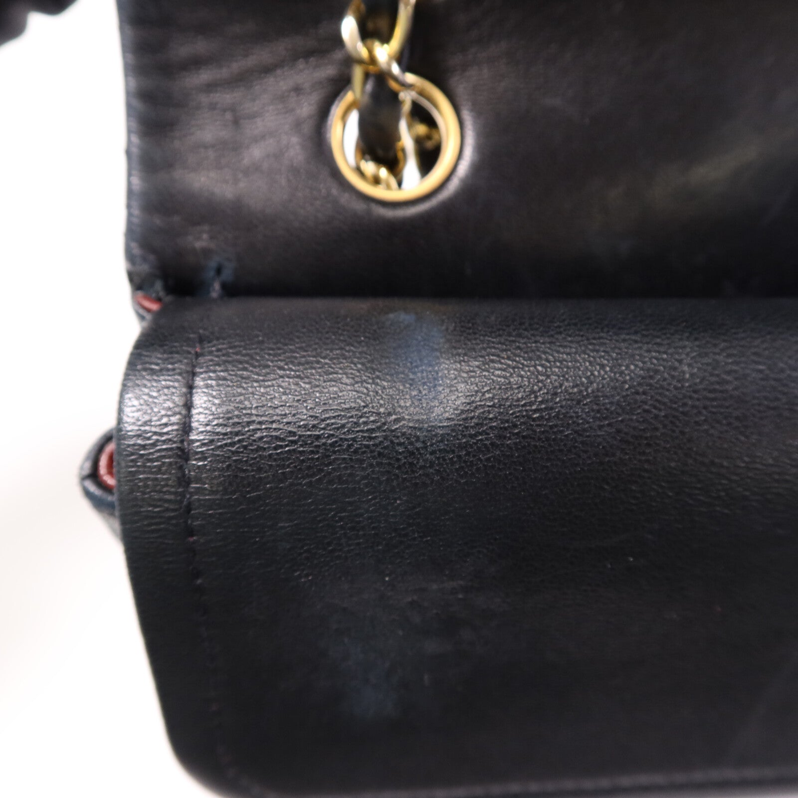 CHANEL 羊皮皮革Vintage Chain Shoulder金扣鏈帶肩背袋