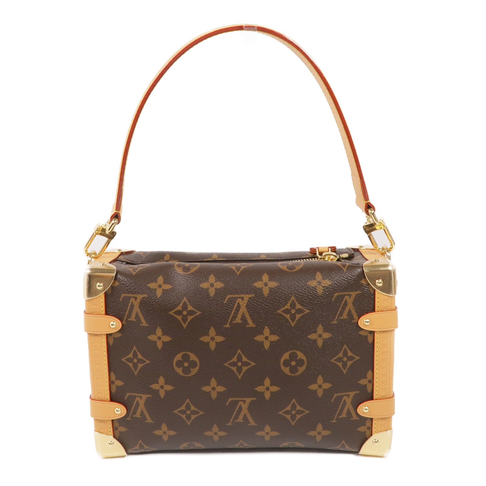 LOUIS VUITTON Monogram Side Trunk金扣手挽肩背兩用袋