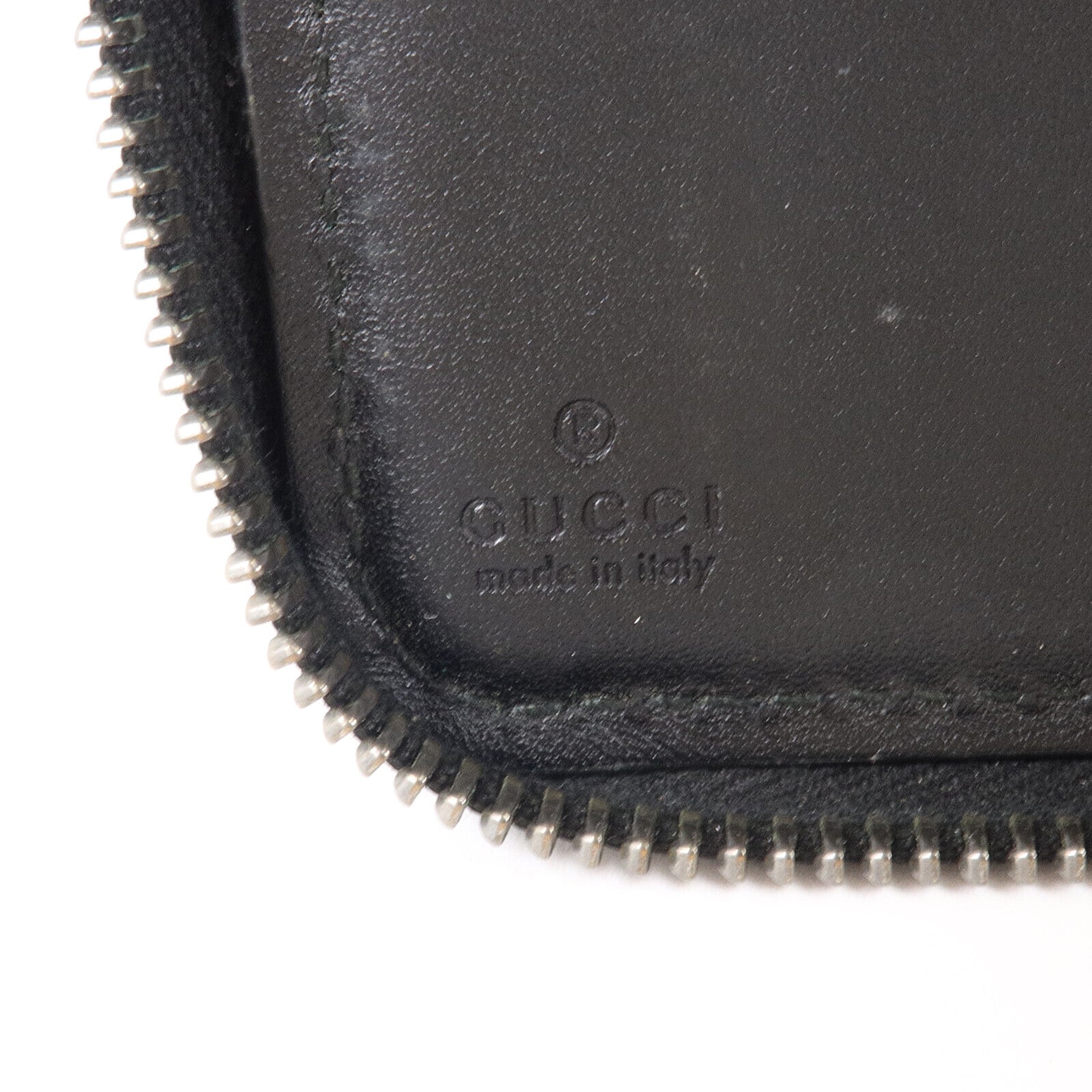 GUCCI 牛皮皮革Zipper Long Wallet銀扣長錢包