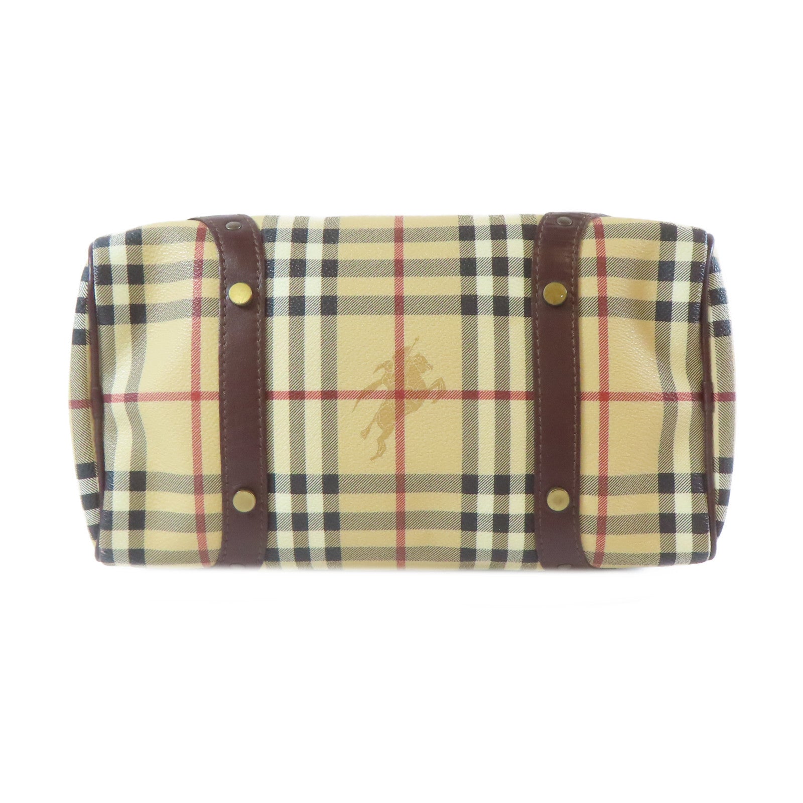 BURBERRY 塗層帆布Hand Bag金扣手挽袋米色