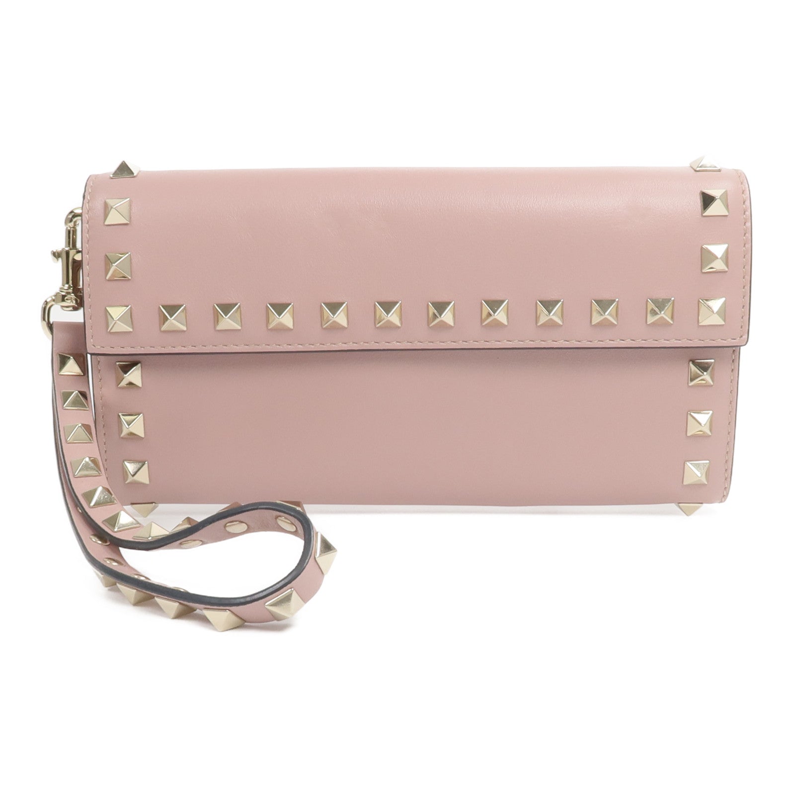 Valentino 牛皮皮革Rockstud Wristlet Wallet長錢包