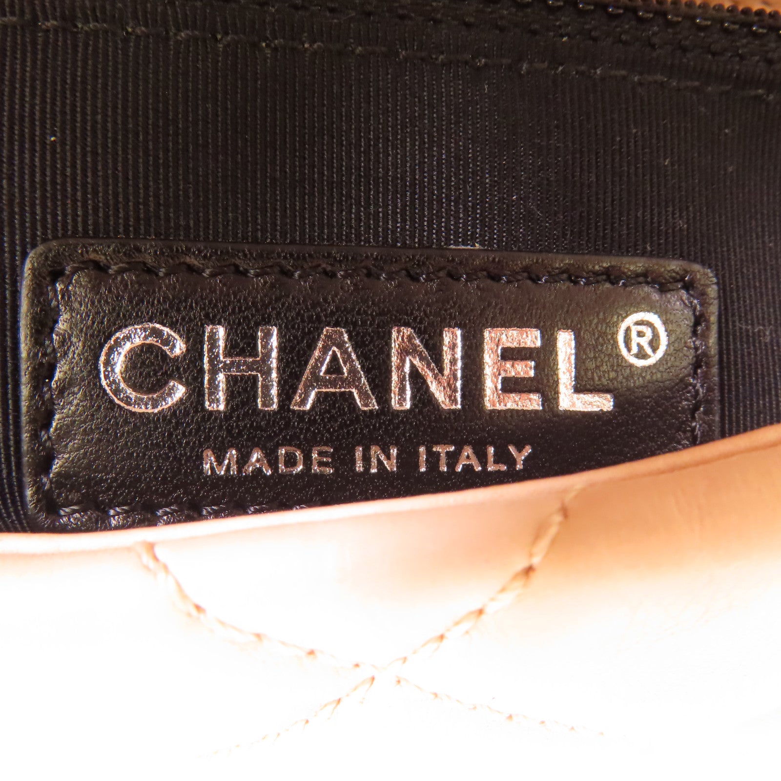 CHANEL 牛皮皮革Chain Shoulder銀扣鏈帶肩背袋