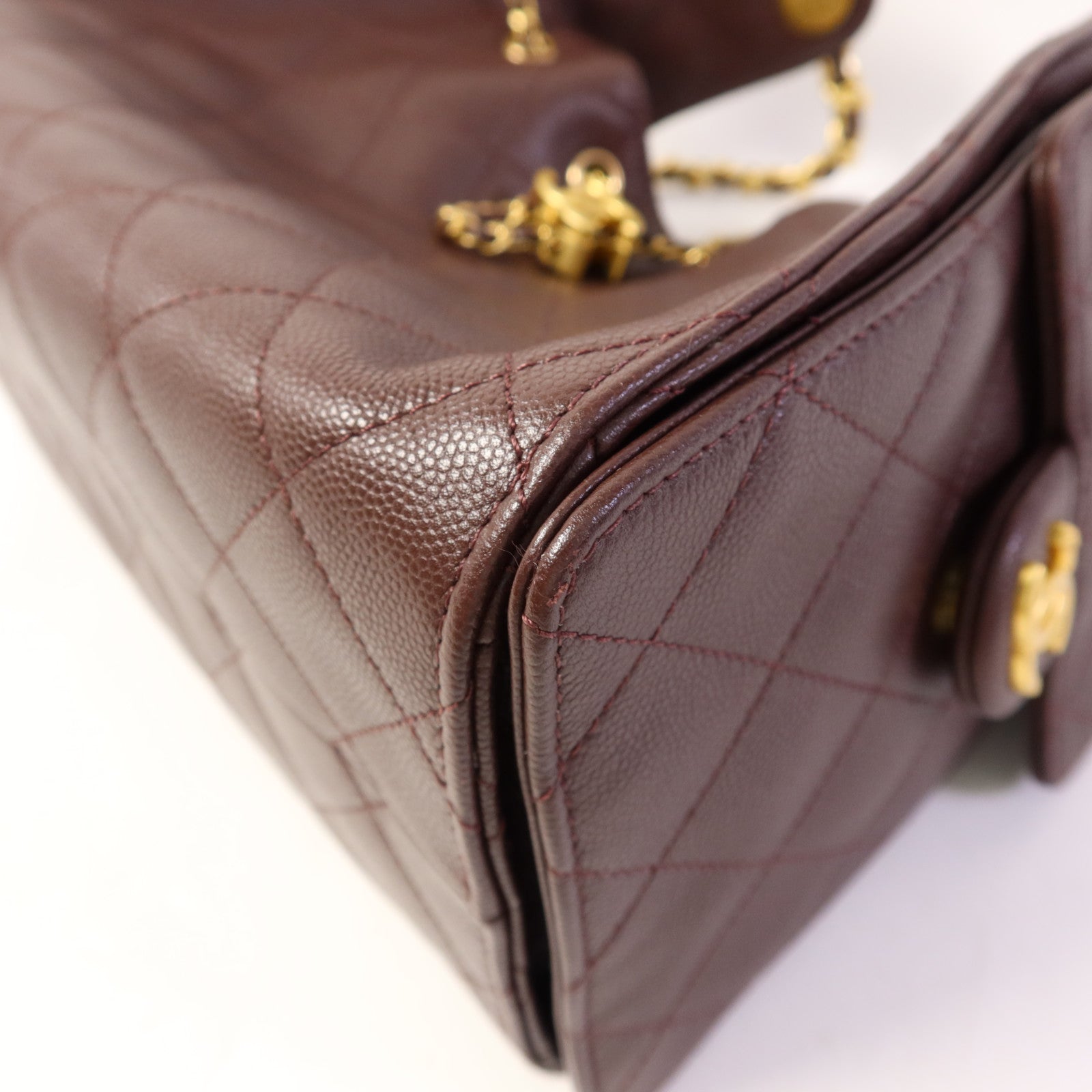 CHANEL 牛皮皮革Chanel 25 Small金扣鏈帶肩背袋