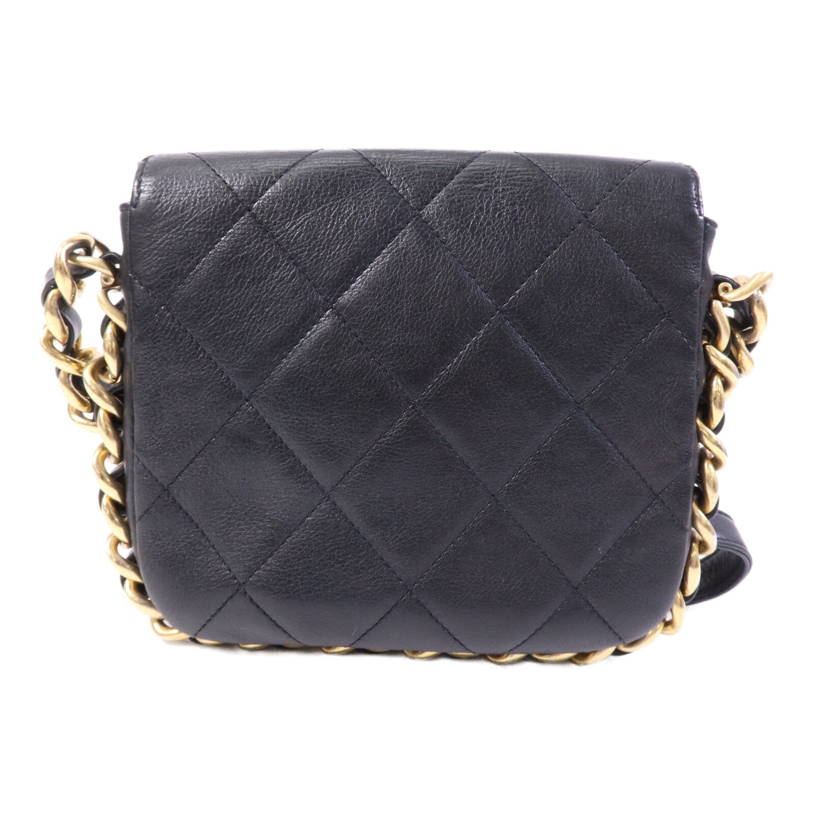 CHANEL 牛皮皮革Matelasse Bag金扣肩背袋