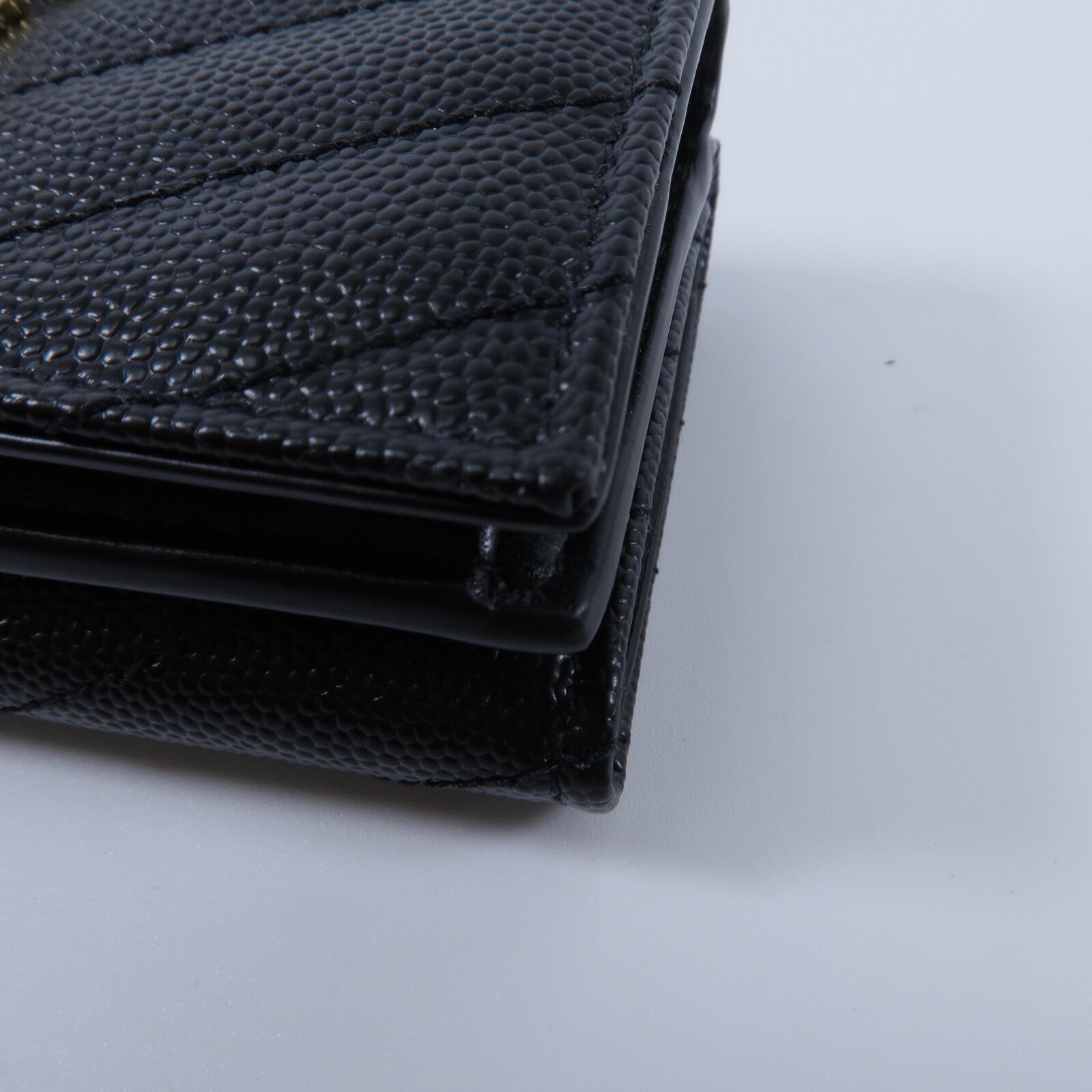 SAINT LAURENT 牛皮皮革Cassandre Matelasse Origami Tiny Wallet銀包