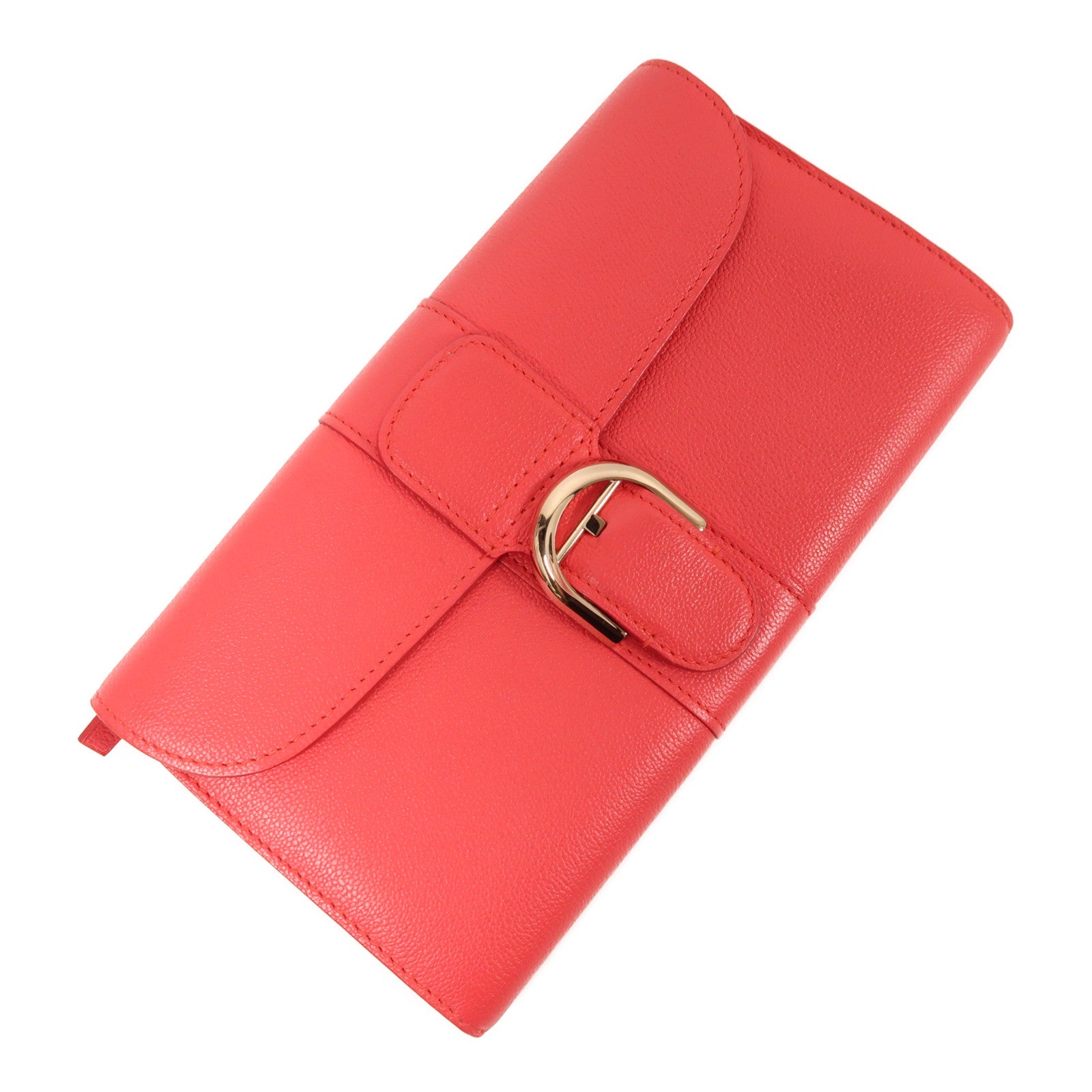 Delvaux 牛皮皮革Brillant Long Wallet銀扣長錢包