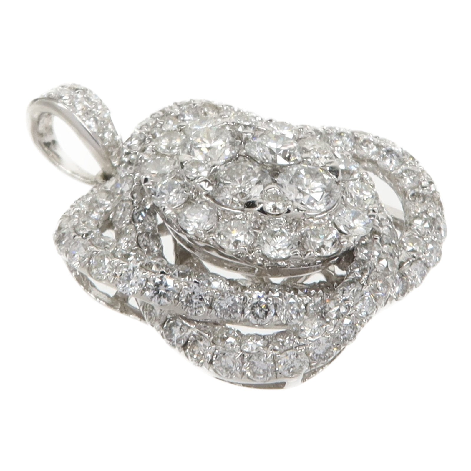 JEWELRY 18K白金Diamond Pendant Top鑽石吊墜