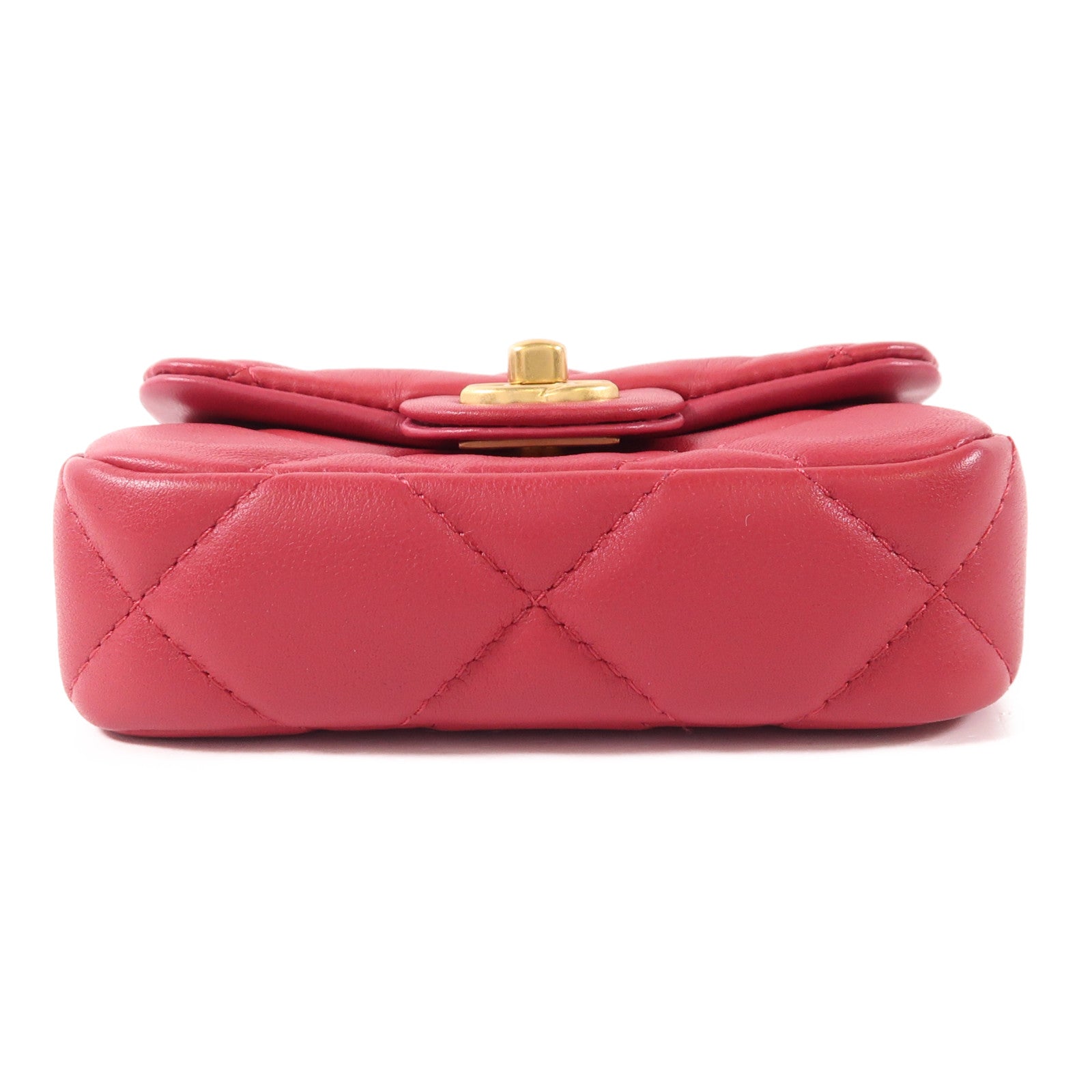 CHANEL 羊皮皮革Mini Top Handle金扣手挽肩背兩用袋