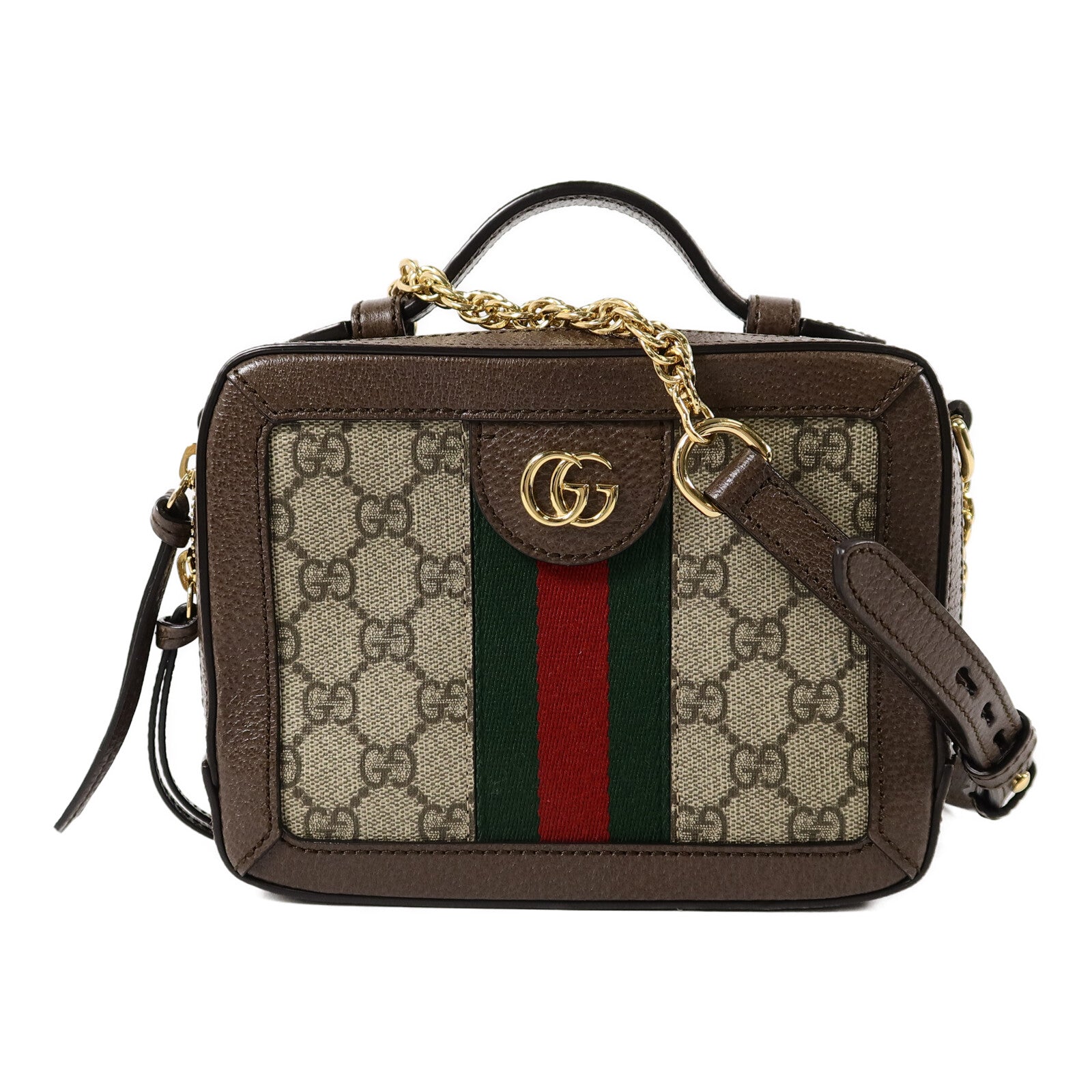 GUCCI 塗層帆布Ophidia GG Mini手挽肩背兩用袋