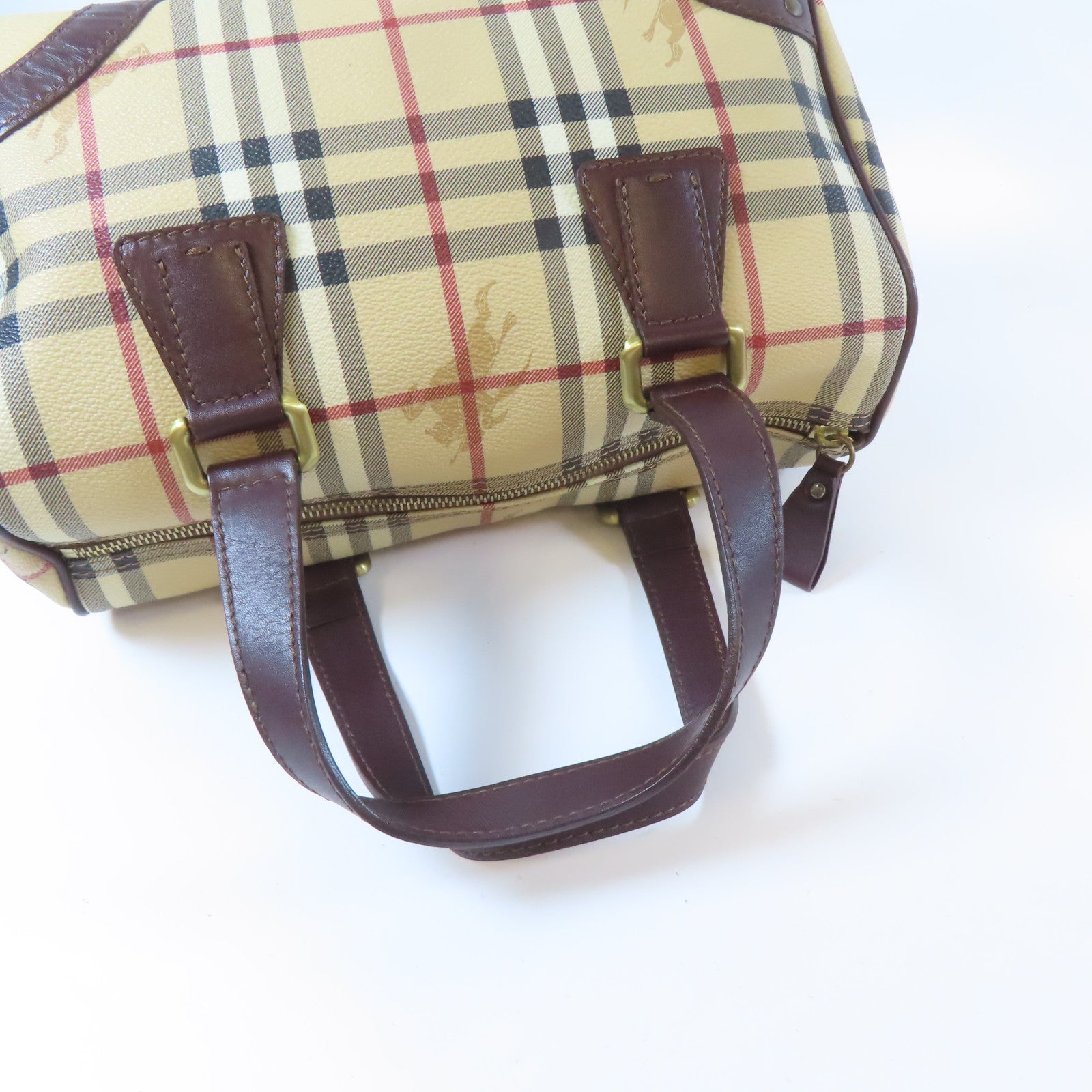 BURBERRY 塗層帆布Hand Bag金扣手挽袋米色